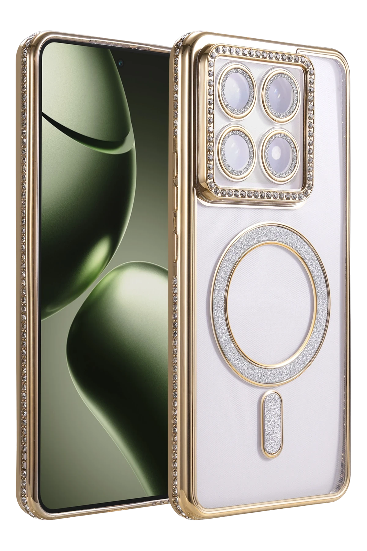 Newface Xiaomi Mi 14T Pro Joke Simli Magneticsafe Kılıf - Gold