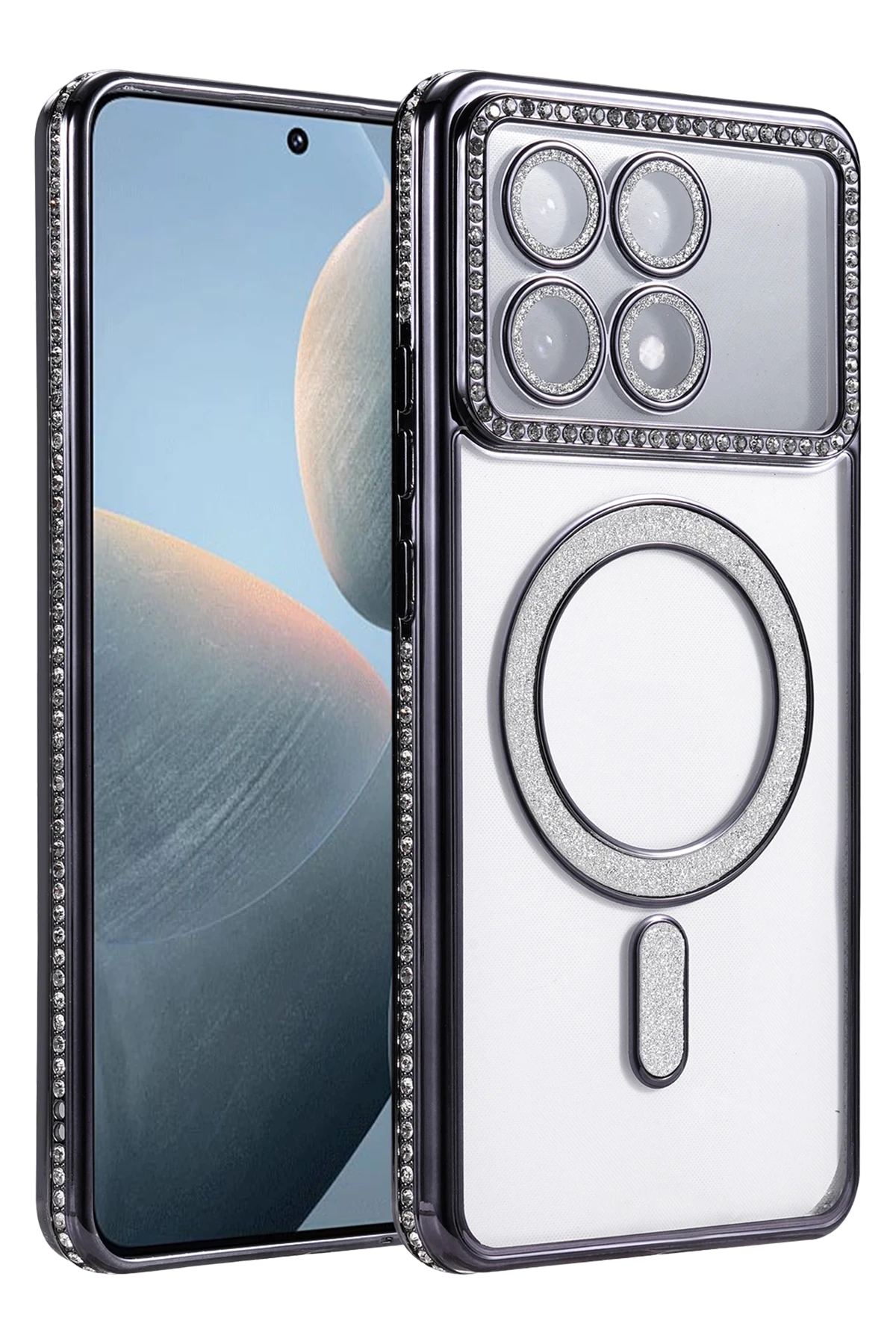 Newface Xiaomi Poco X6 Pro Joke Simli Magneticsafe Kılıf - Siyah