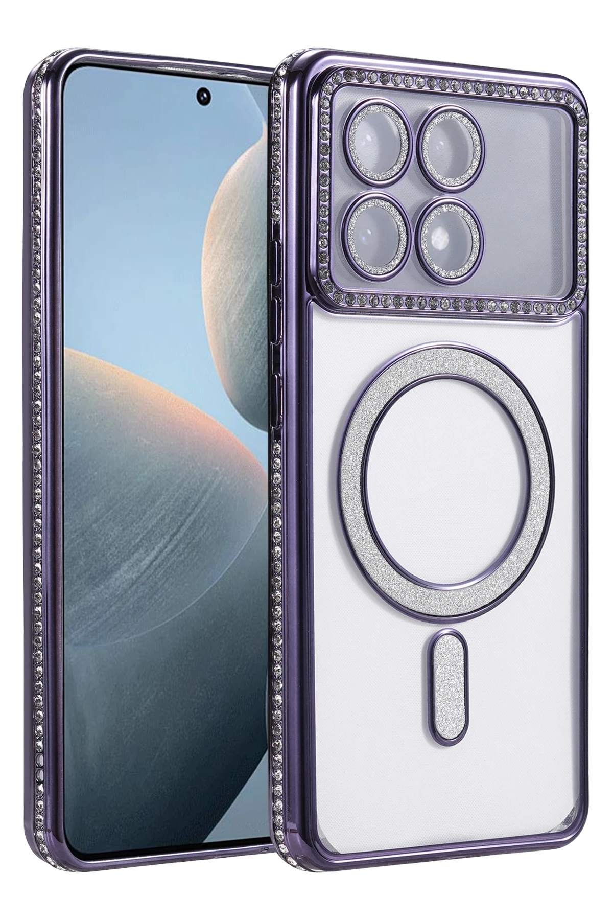 Newface Xiaomi Poco X6 Pro Joke Simli Magneticsafe Kılıf - Derin Mor