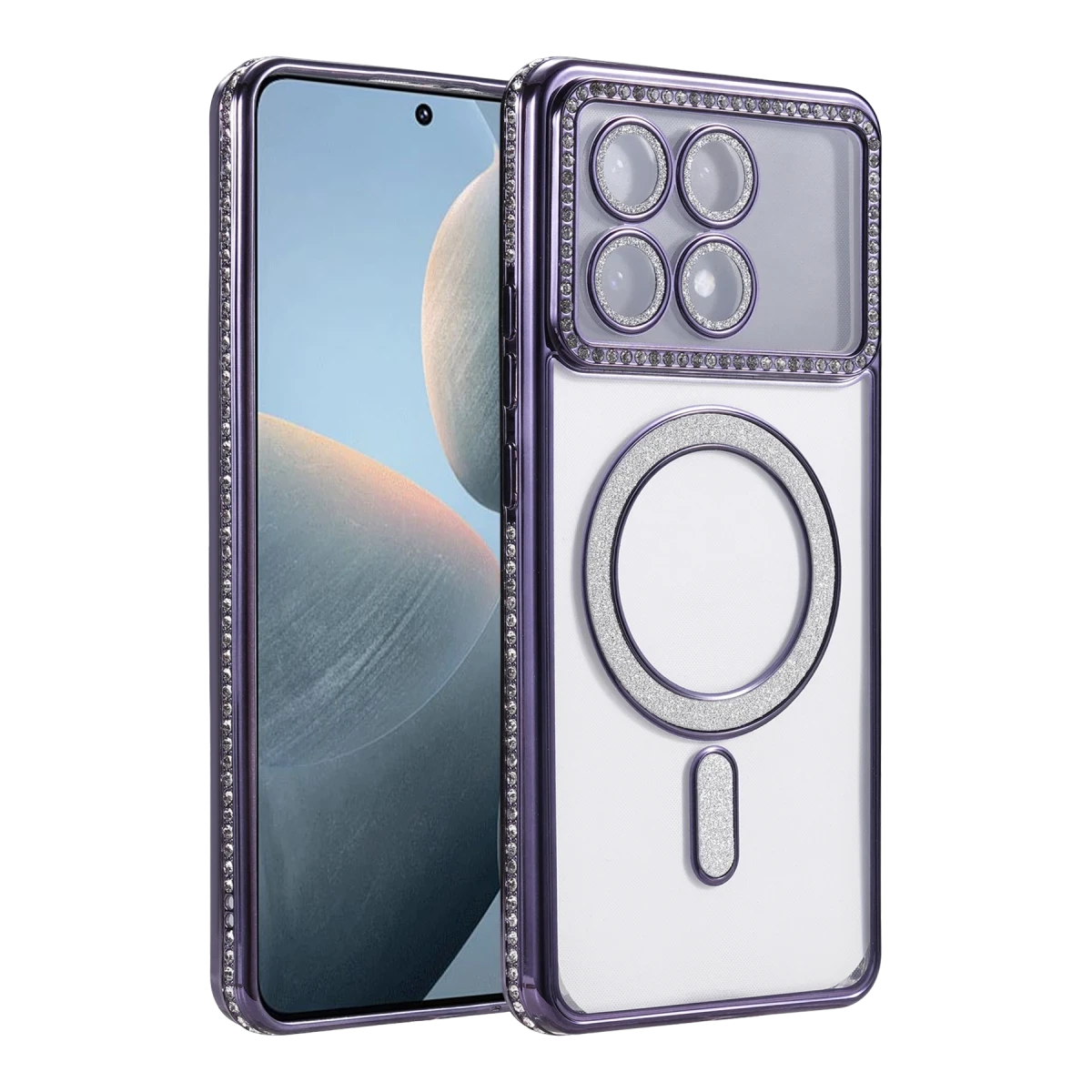 Newface Xiaomi Poco X6 Pro Joke Simli Magneticsafe Kılıf - Derin Mor — görsel 5