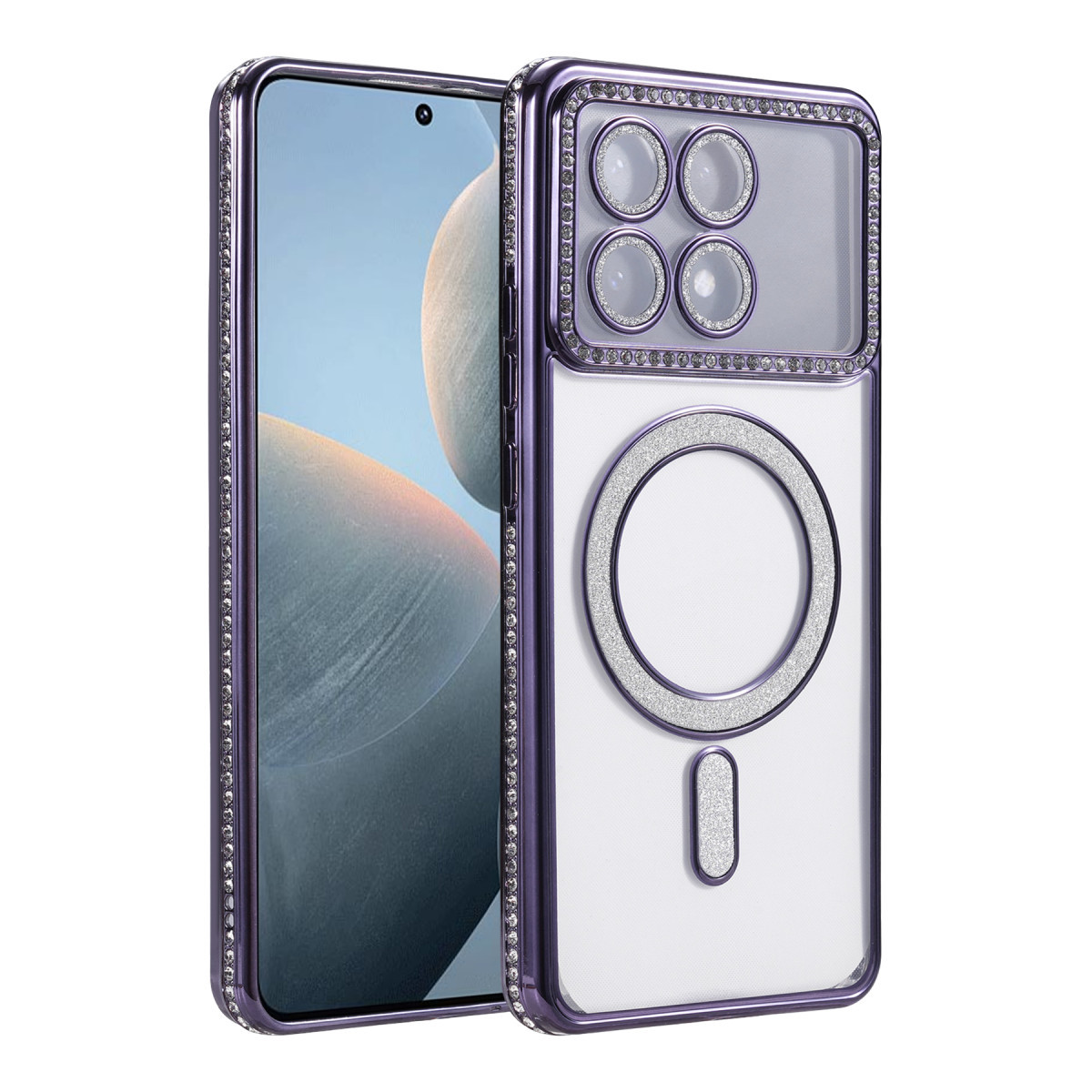 Newface Xiaomi Poco X6 Pro Joke Simli Magneticsafe Kılıf - Derin Mor — görsel 9