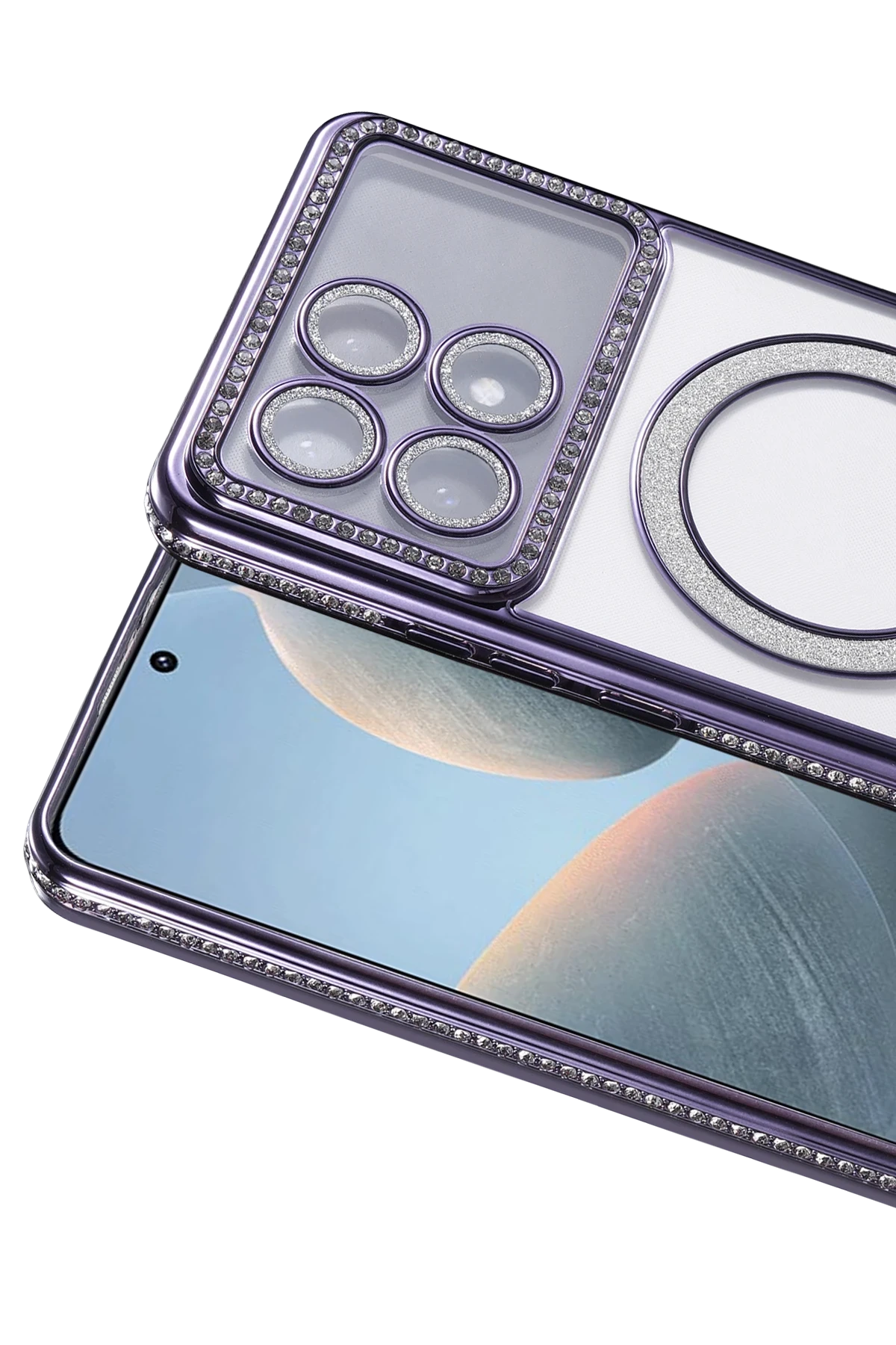 Newface Xiaomi Poco X6 Pro Joke Simli Magneticsafe Kılıf - Derin Mor