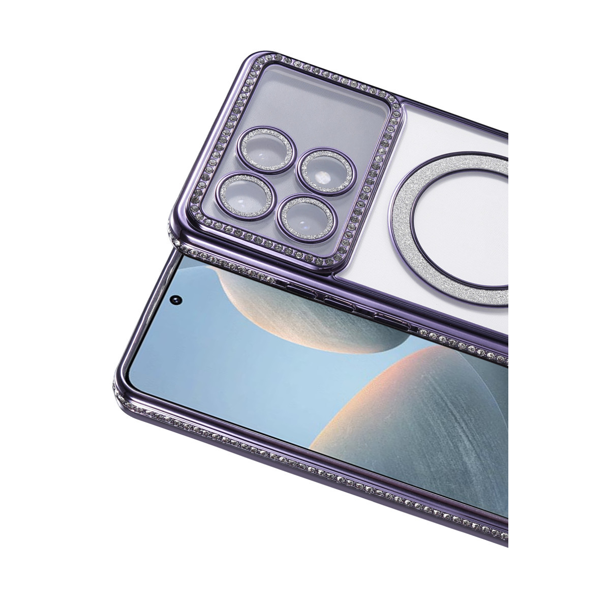 Newface Xiaomi Poco X6 Pro Joke Simli Magneticsafe Kılıf - Derin Mor — görsel 10