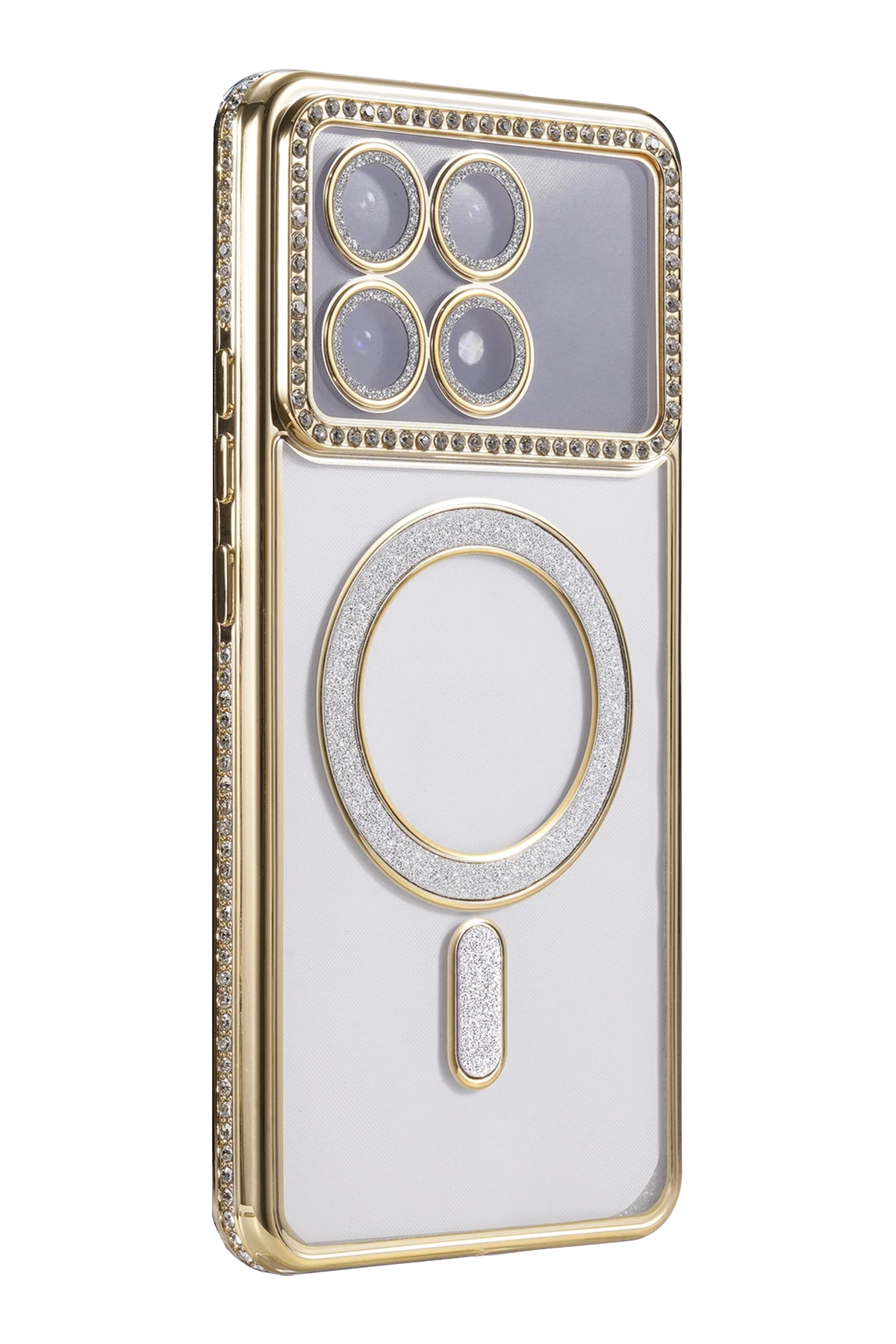Newface Xiaomi Poco X6 Pro Joke Simli Magneticsafe Kılıf - Gold