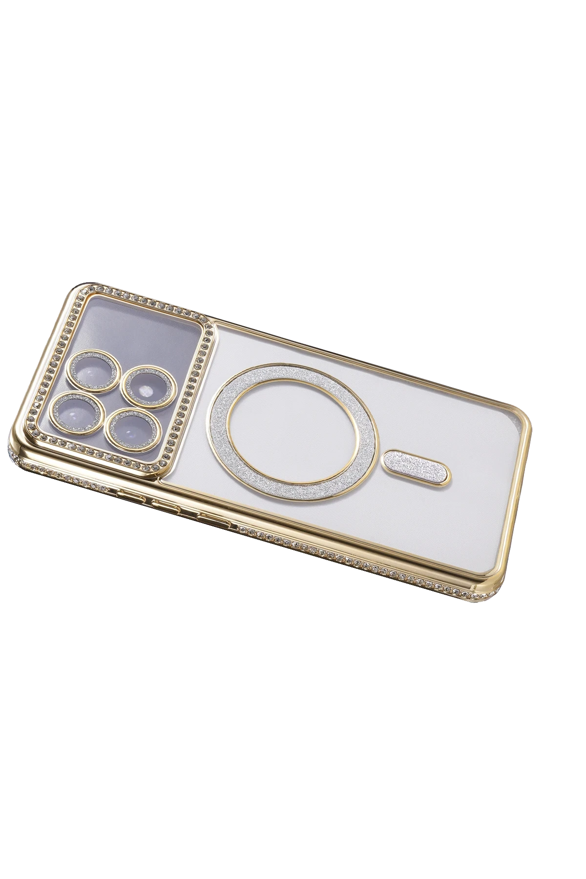 Newface Xiaomi Poco X6 Pro Joke Simli Magneticsafe Kılıf - Gold