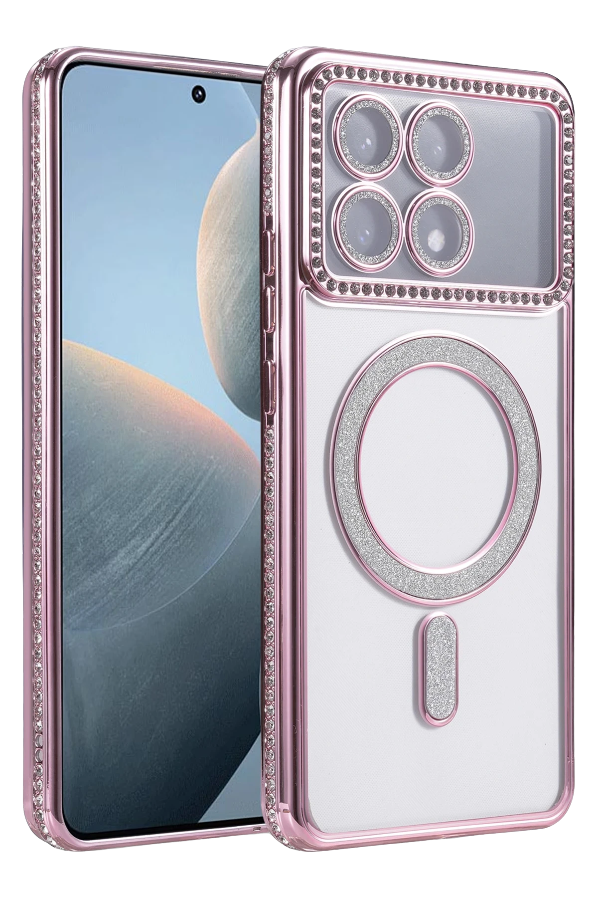 Newface Xiaomi Poco X6 Pro Joke Simli Magneticsafe Kılıf - Pembe