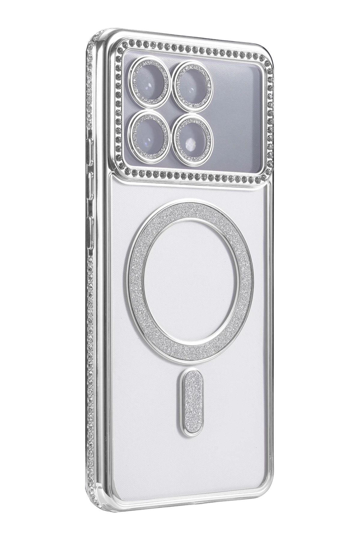 Newface Xiaomi Poco X6 Pro Joke Simli Magneticsafe Kılıf - Gümüş