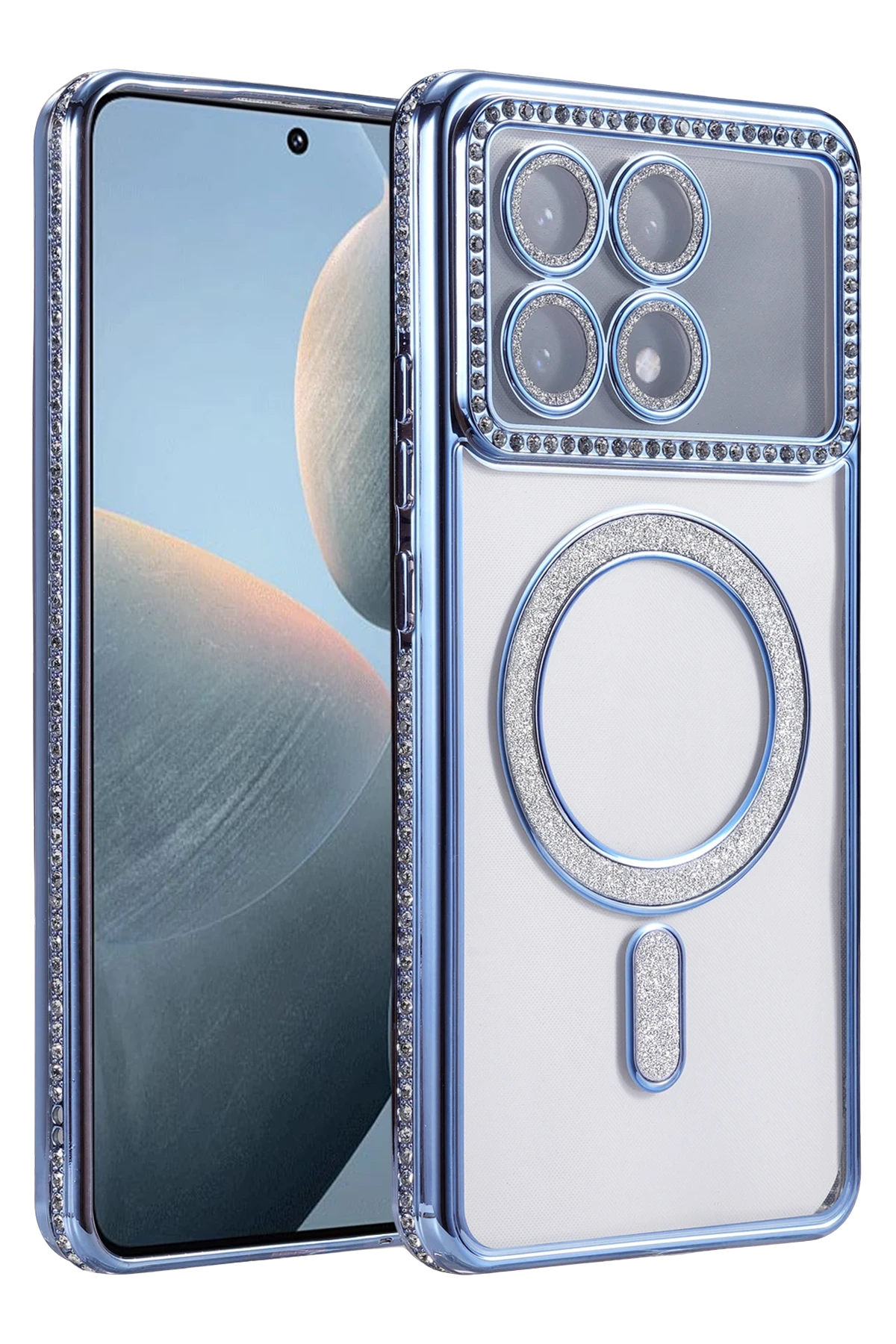 Newface Xiaomi Poco X6 Pro Joke Simli Magneticsafe Kılıf - Mavi