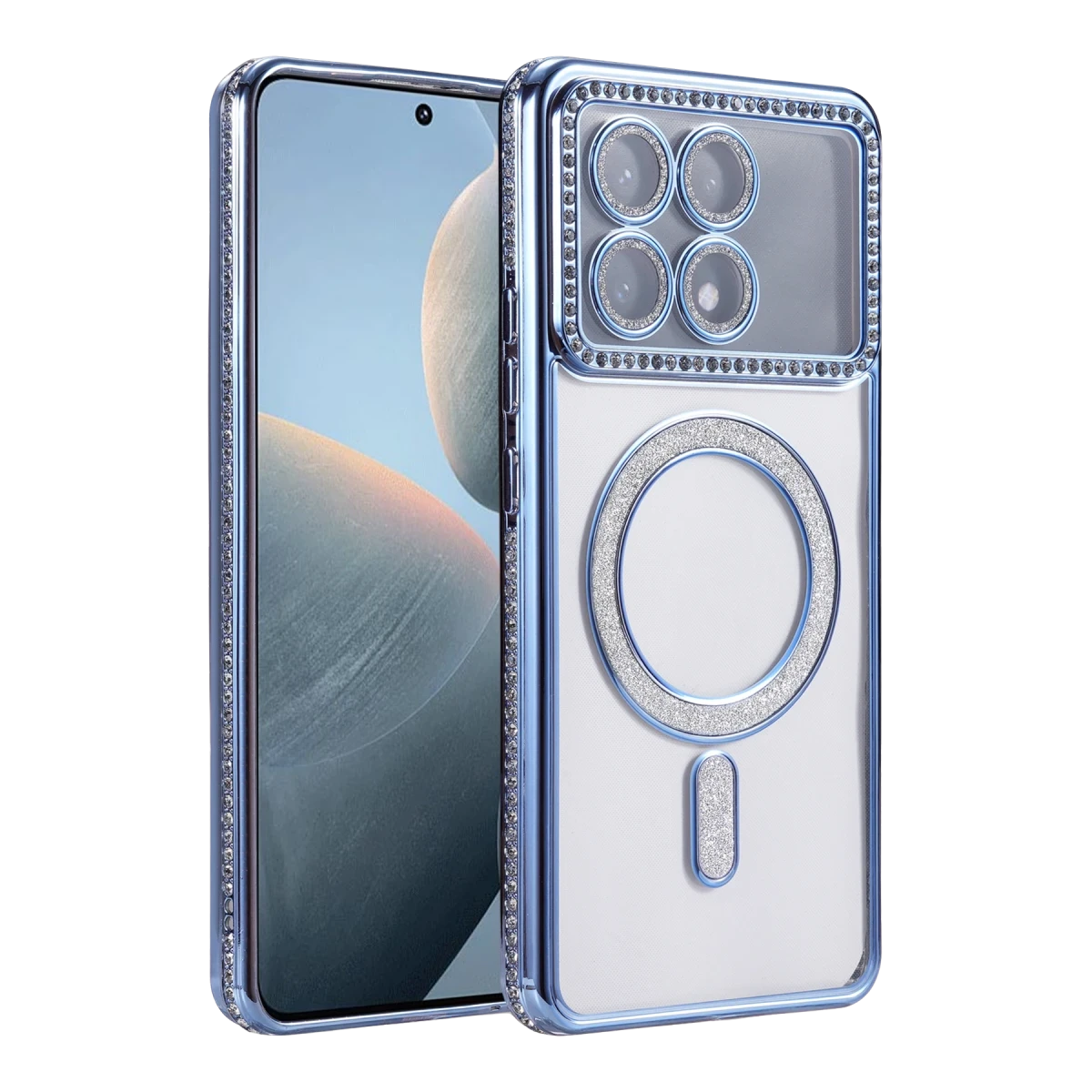 Xiaomi Poco X6 Pro Joke Simli Magneticsafe Kılıf - Mavi