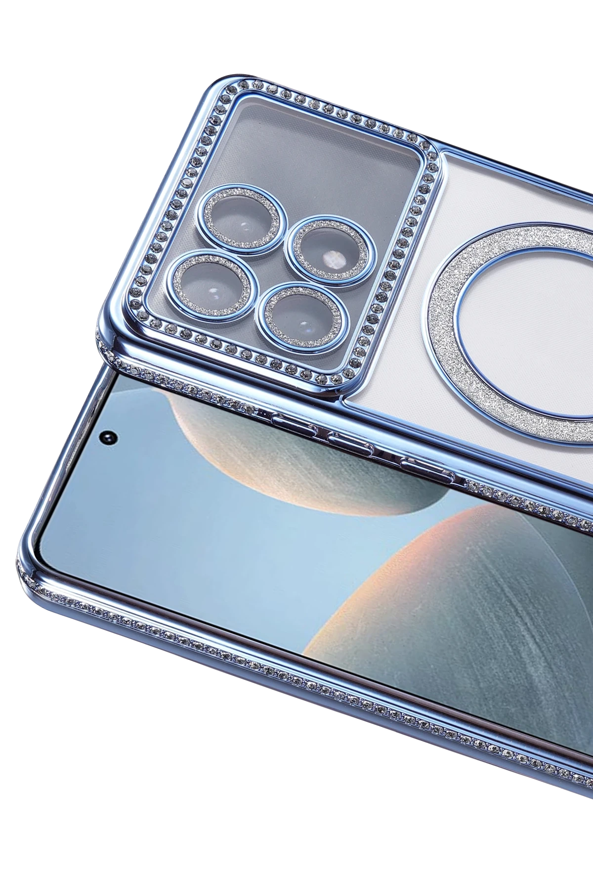 Newface Xiaomi Poco X6 Pro Joke Simli Magneticsafe Kılıf - Mavi