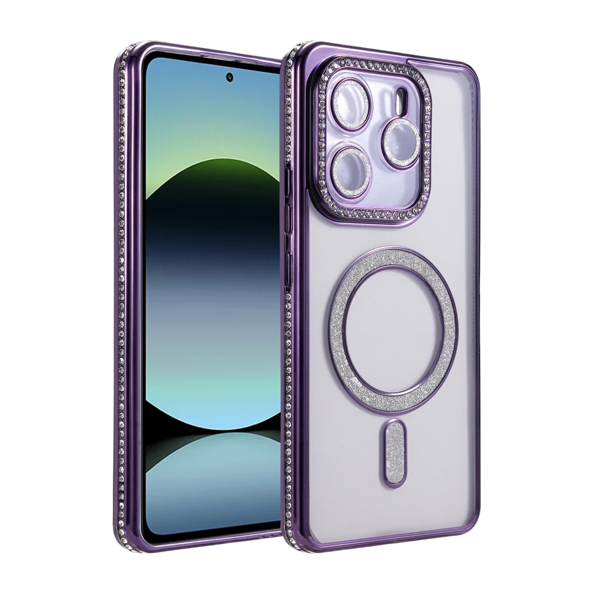 Newface Xiaomi Redmi Note 14 4G Joke Simli Magneticsafe Kılıf - Derin Mor — görsel 4