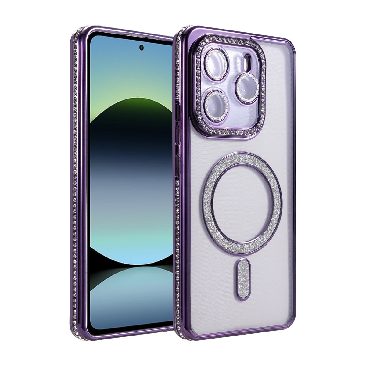 Newface Xiaomi Redmi Note 14 4G Joke Simli Magneticsafe Kılıf - Derin Mor — görsel 7