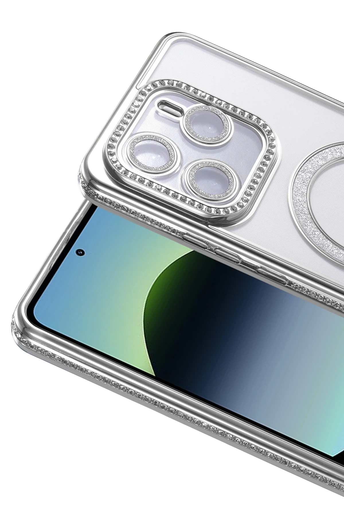 Newface Xiaomi Redmi Note 14 4G Joke Simli Magneticsafe Kılıf - Gümüş