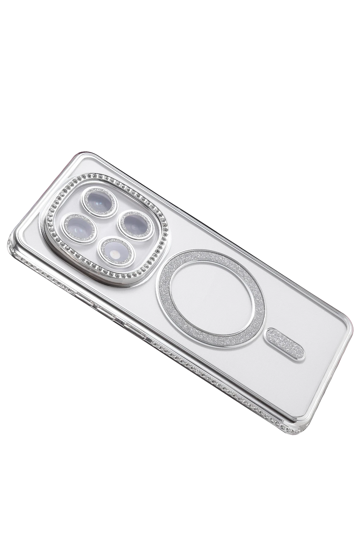 Newface Xiaomi Redmi Note 14 Pro 5G Joke Simli Magneticsafe Kılıf - Gümüş