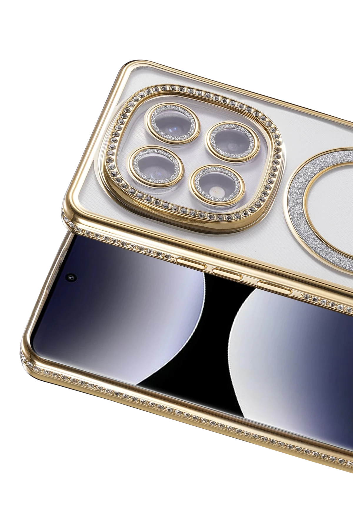 Newface Xiaomi Redmi Note 14 Pro 5G Joke Simli Magneticsafe Kılıf - Gold