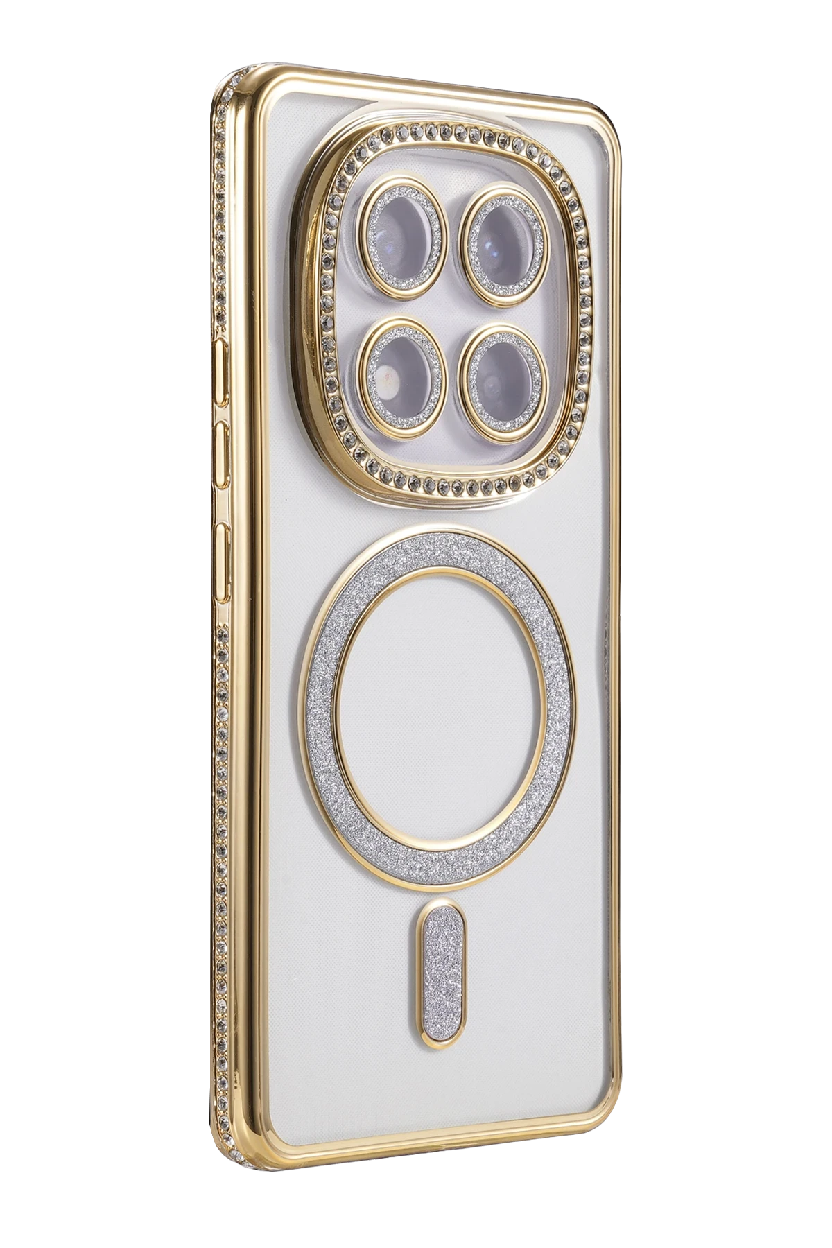 Newface Xiaomi Redmi Note 14 Pro 5G Joke Simli Magneticsafe Kılıf - Gold