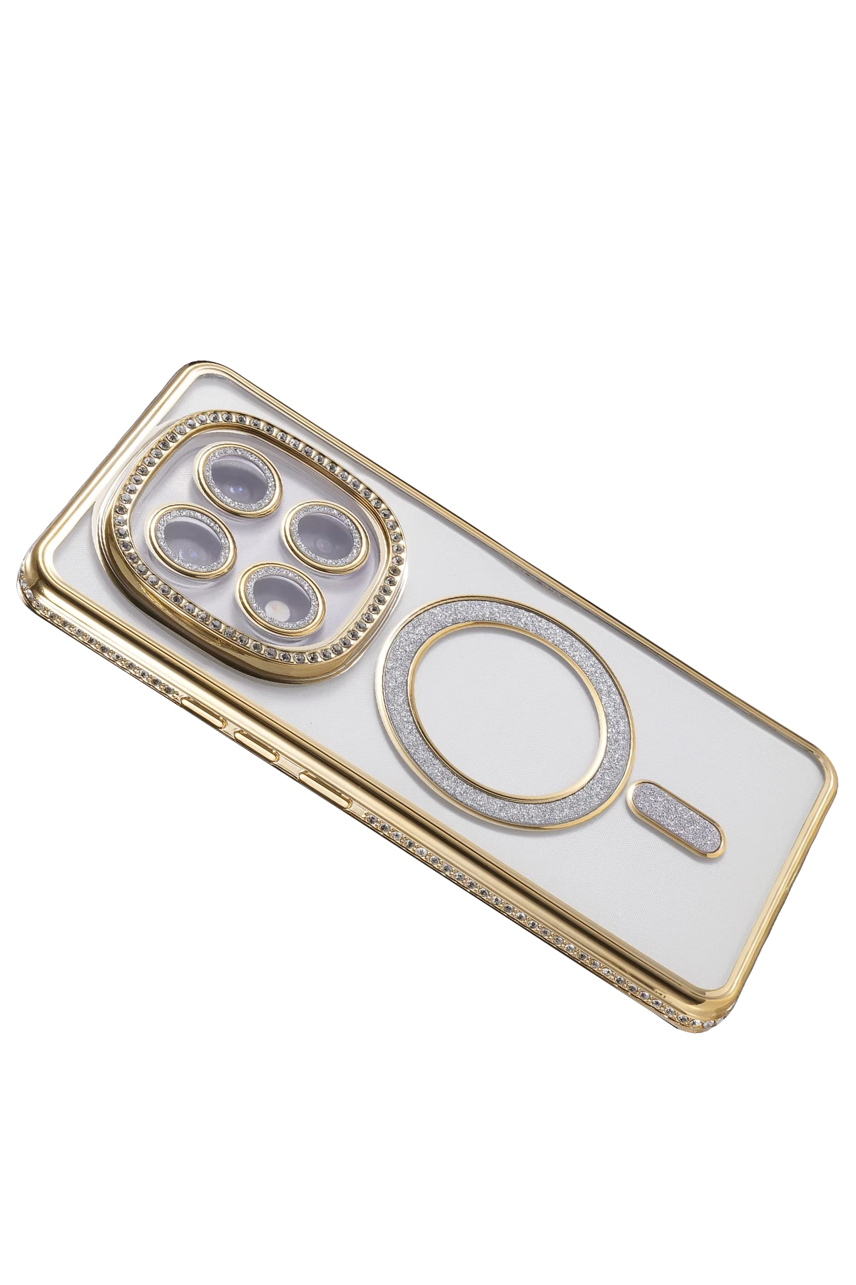 Newface Xiaomi Redmi Note 14 Pro 5G Joke Simli Magneticsafe Kılıf - Gold