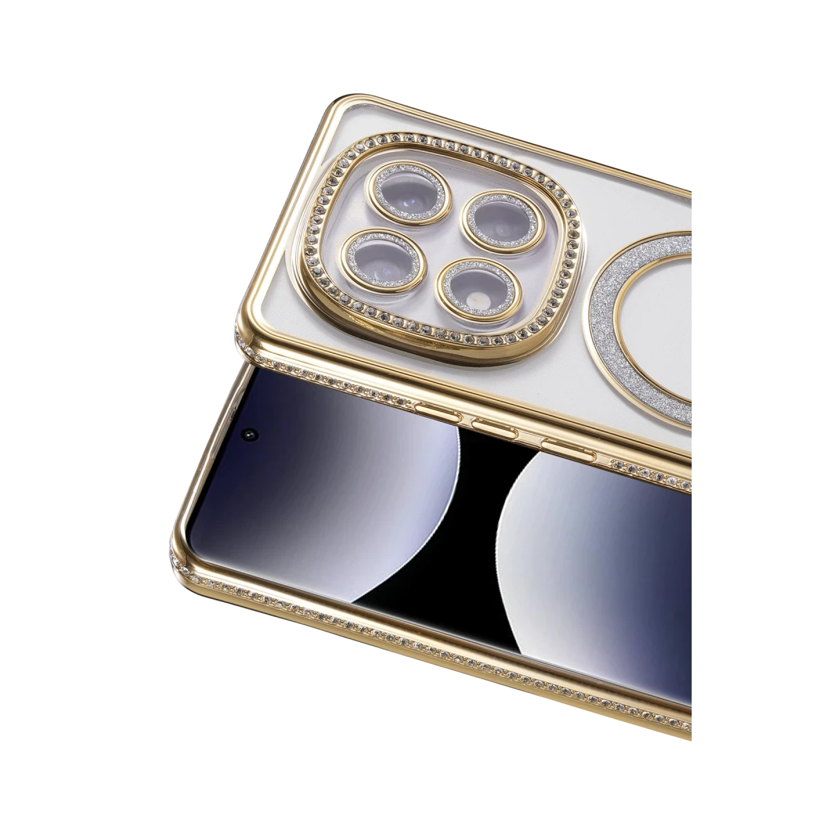 Newface Xiaomi Redmi Note 14 Pro 4G Joke Simli Magneticsafe Kılıf - Gold