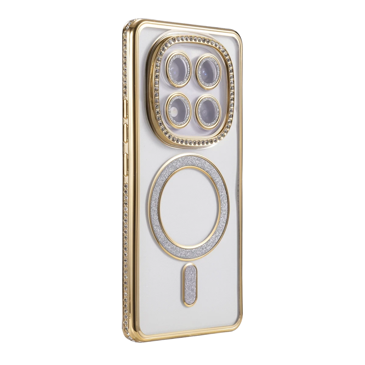 Newface Xiaomi Redmi Note 14 Pro 4G Joke Simli Magneticsafe Kılıf - Gold