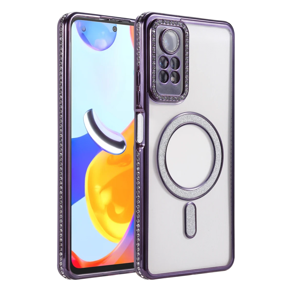 Newface Xiaomi Redmi Note 12 Pro 4G Joke Simli Magneticsafe Kılıf - Derin Mor — görsel 5