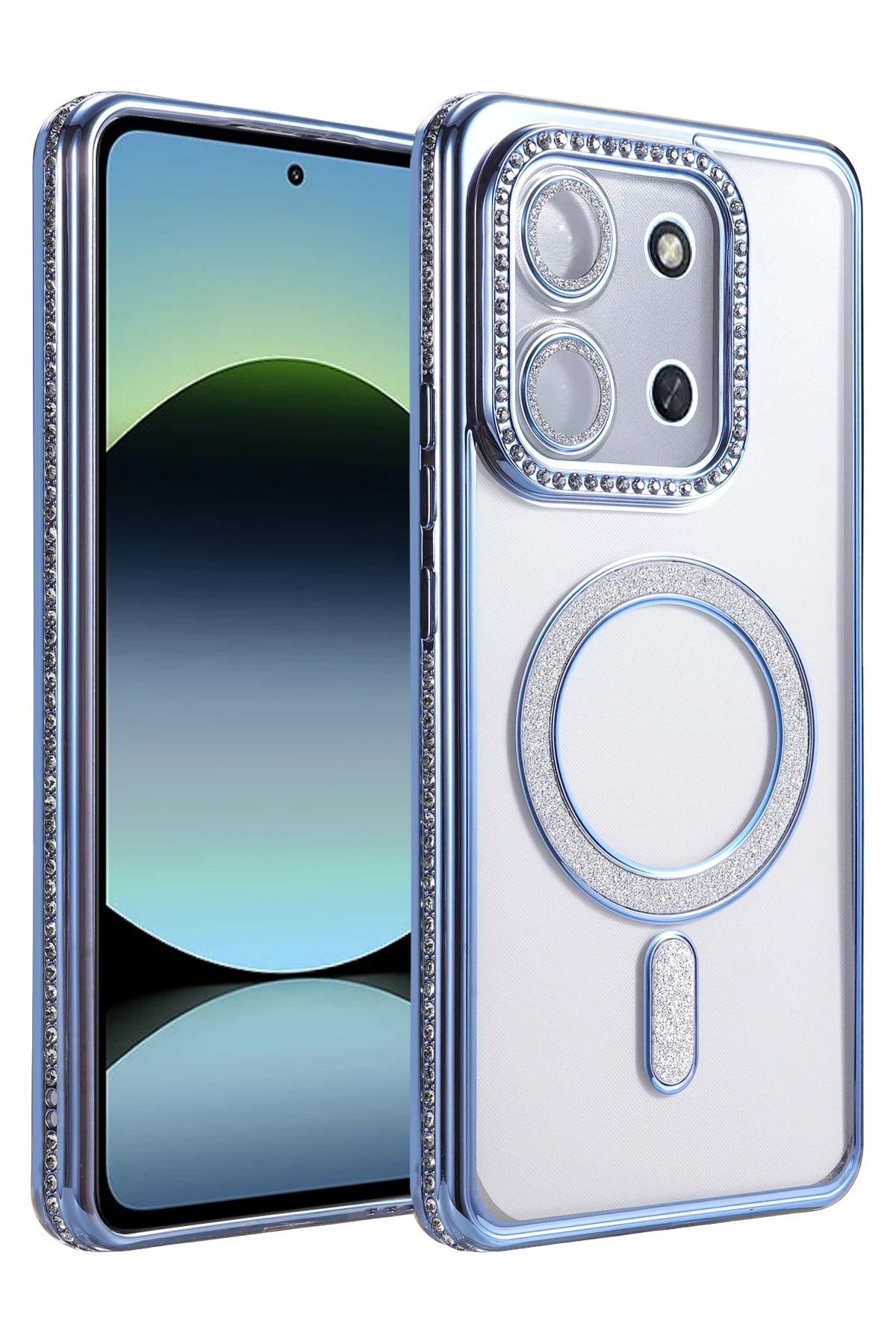 Newface Xiaomi Redmi 15C 4G Joke Simli Magneticsafe Kılıf - Mavi