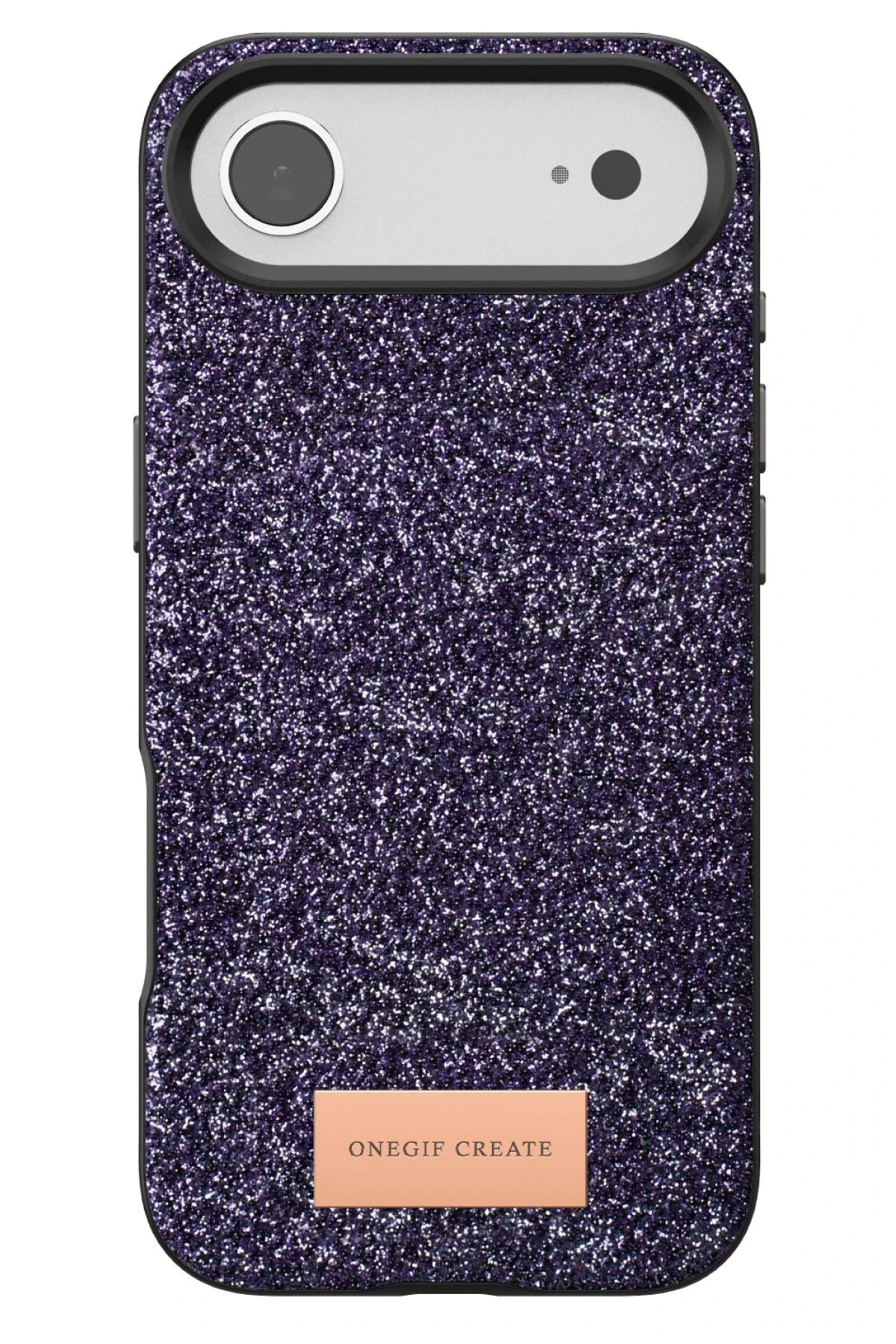Onegif Apple iPhone 17 Air Bright Simli Kapak - Derin Mor