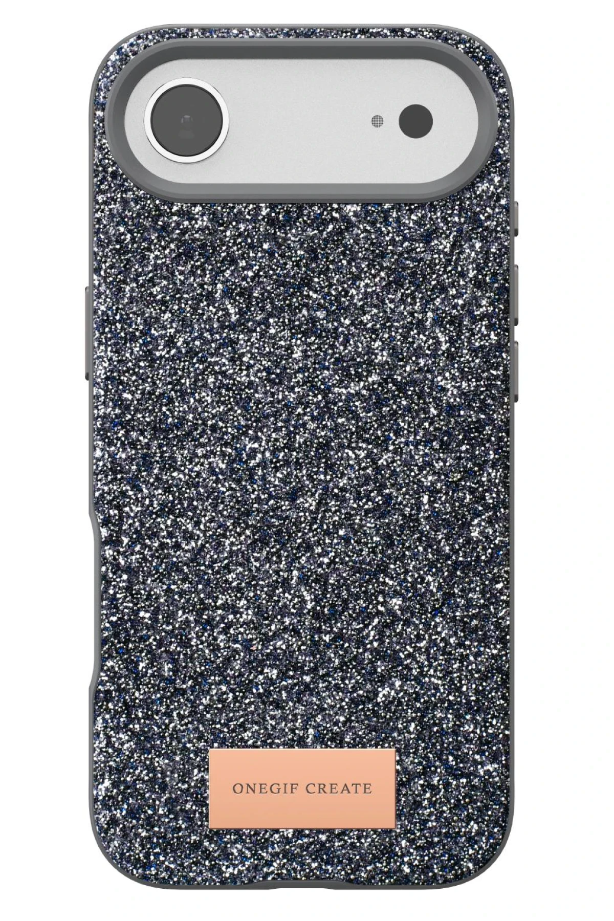 Onegif Apple iPhone 17 Air Bright Simli Kapak - Gümüş
