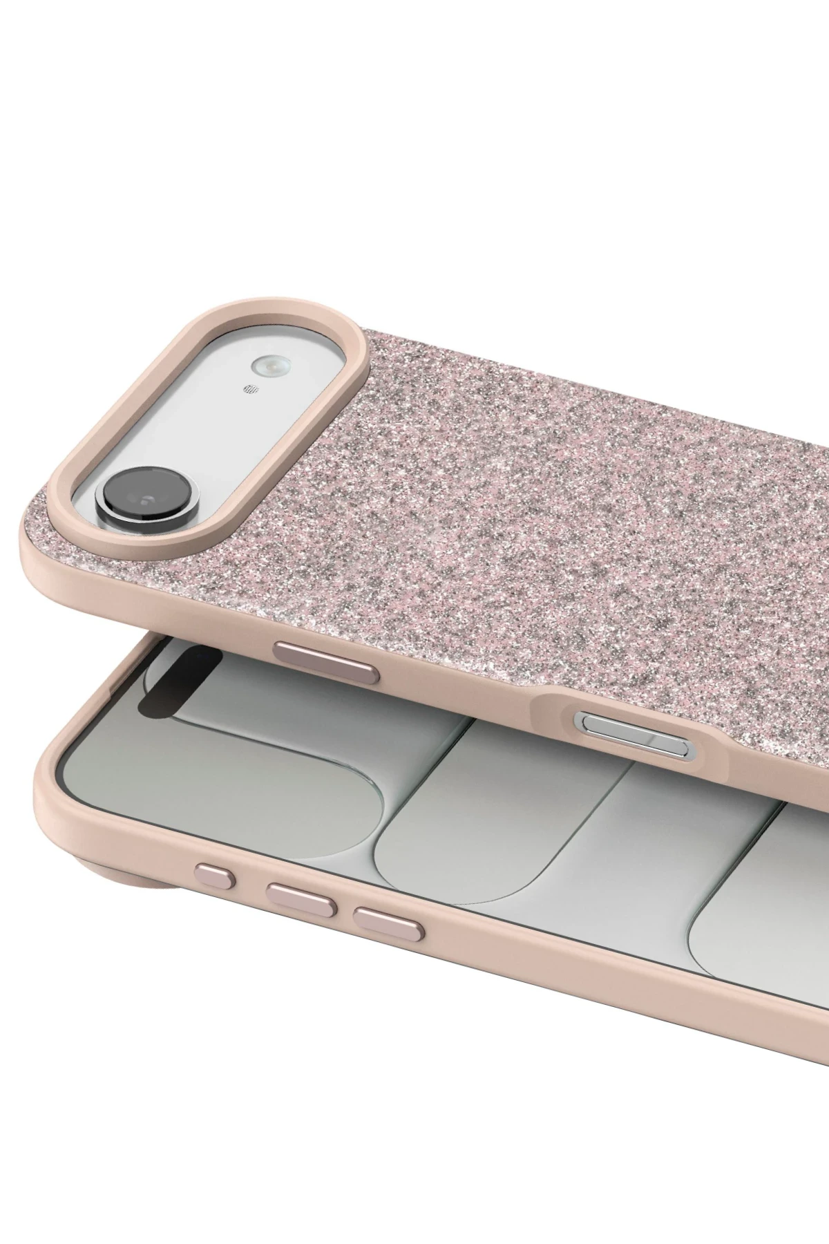Onegif Apple iPhone 17 Air Bright Simli Kapak - Pembe