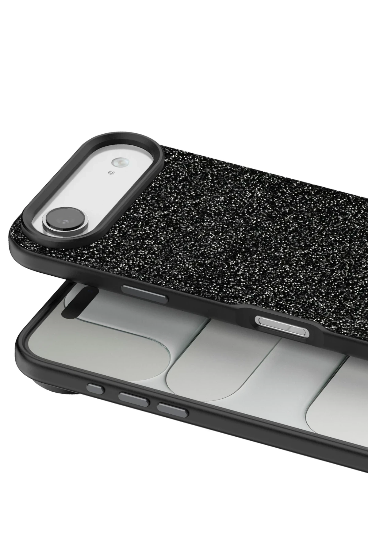 Onegif Apple iPhone 17 Air Bright Simli Kapak - Siyah