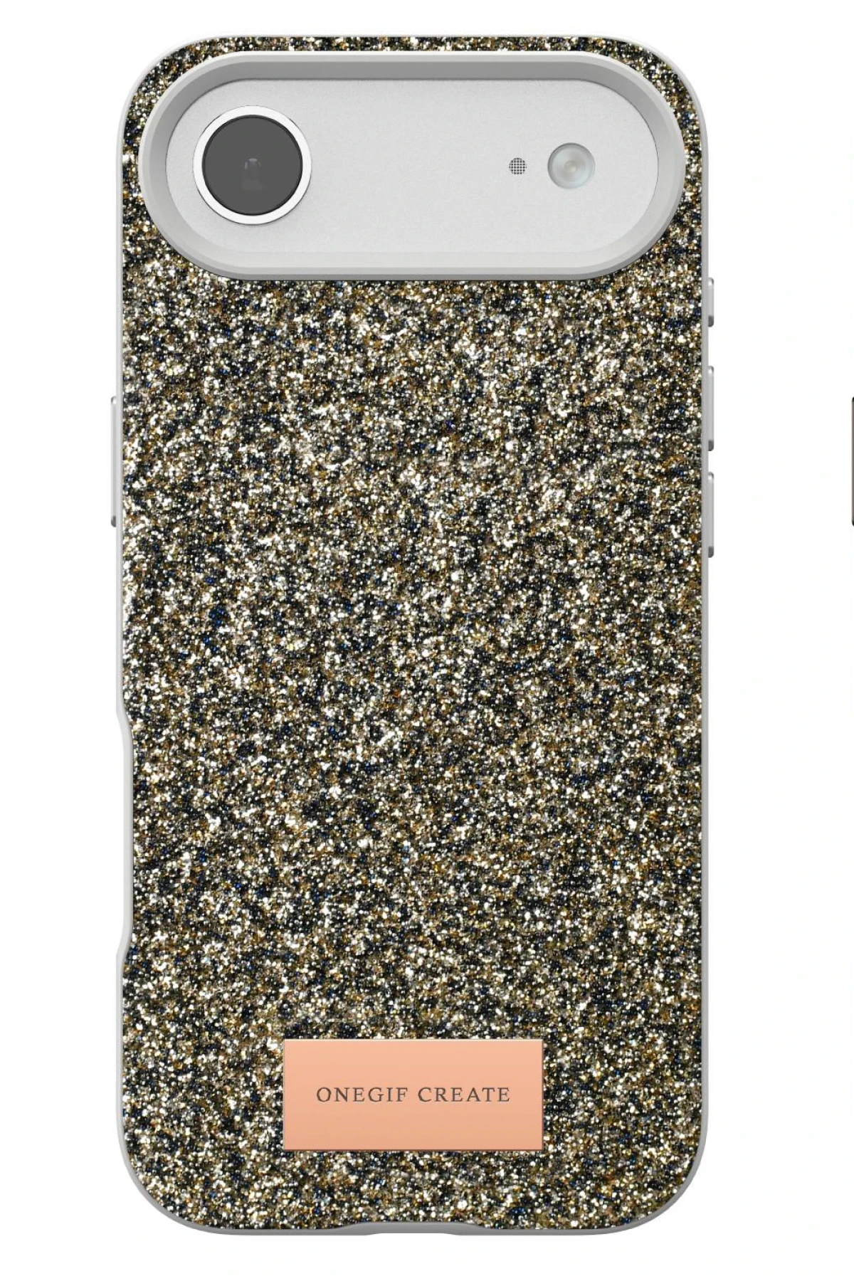 Onegif Apple iPhone 17 Air Bright Simli Kapak - Çöl Titanyum