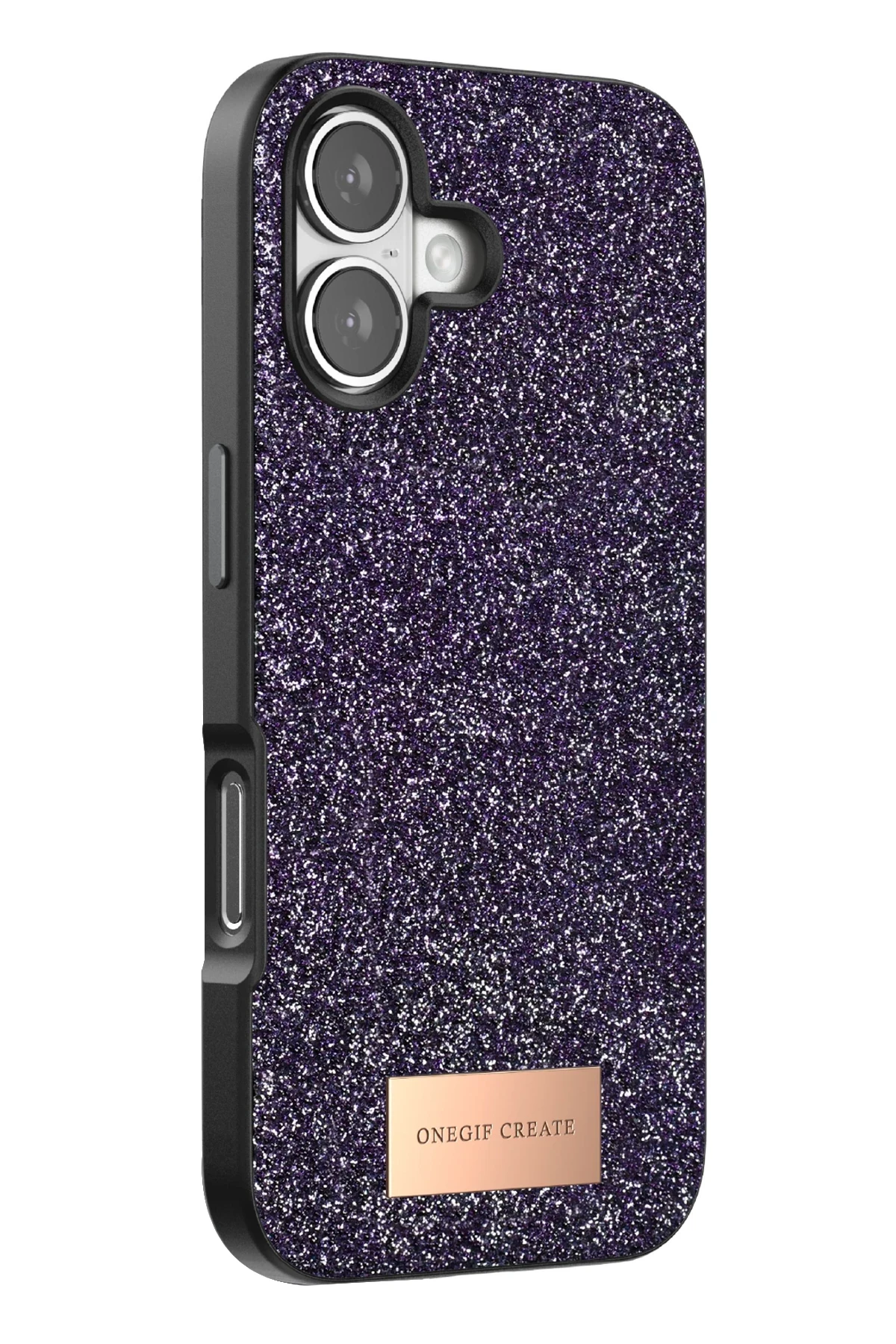 Onegif Apple iPhone 17 Bright Simli Kapak - Derin Mor
