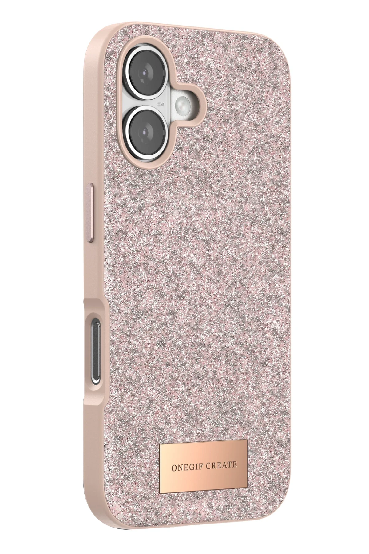 Onegif Apple iPhone 17 Bright Simli Kapak - Pembe