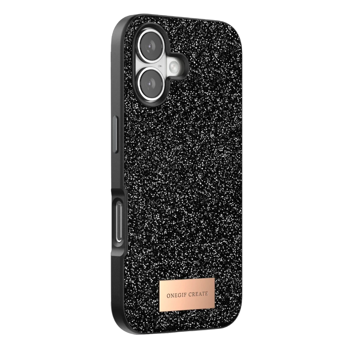 Onegif Apple iPhone 17 Bright Simli Kapak - Siyah