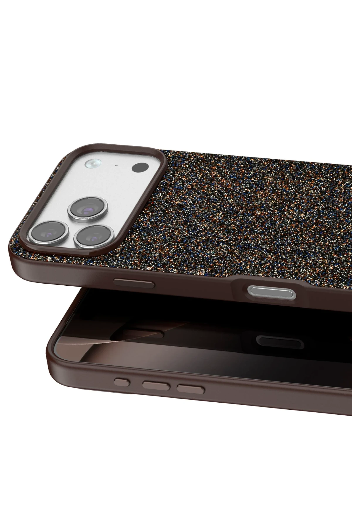 Onegif Apple iPhone 17 Pro Max Bright Simli Kapak - Gold