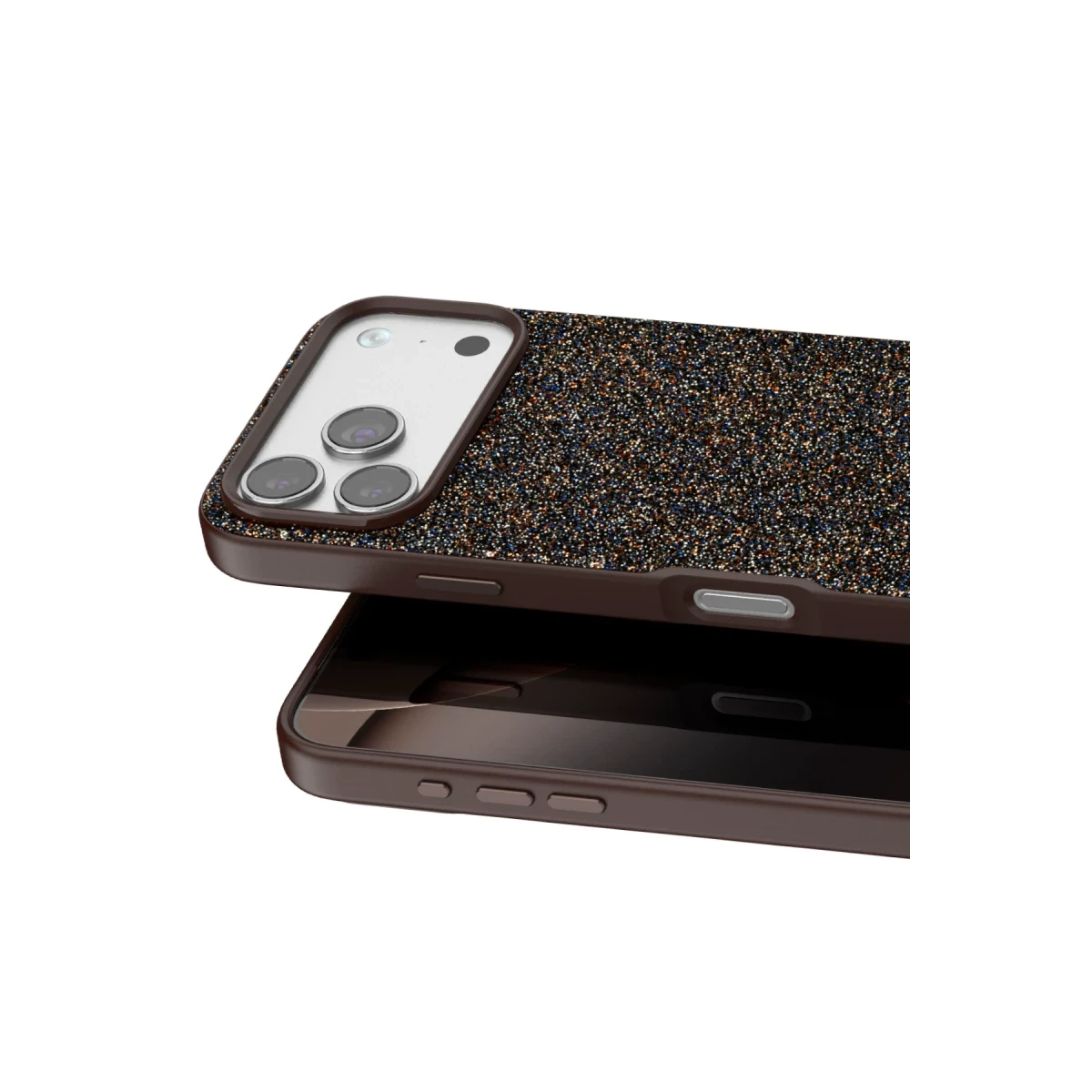 Onegif Apple iPhone 17 Pro Bright Simli Kapak - Gold