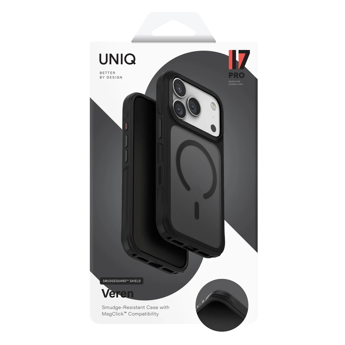 Uniq Apple iPhone 17 Pro Veren Magsafe Kapak - Siyah