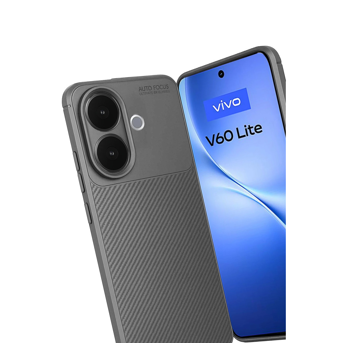 Newface Vivo V60 Lite Auto Focus Karbon Kapak - Gri — görsel 9