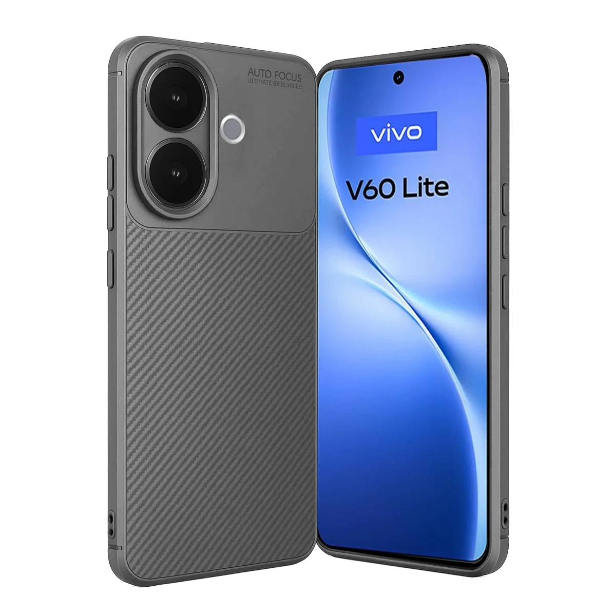 Newface Vivo V60 Lite Auto Focus Karbon Kapak - Gri — görsel 4