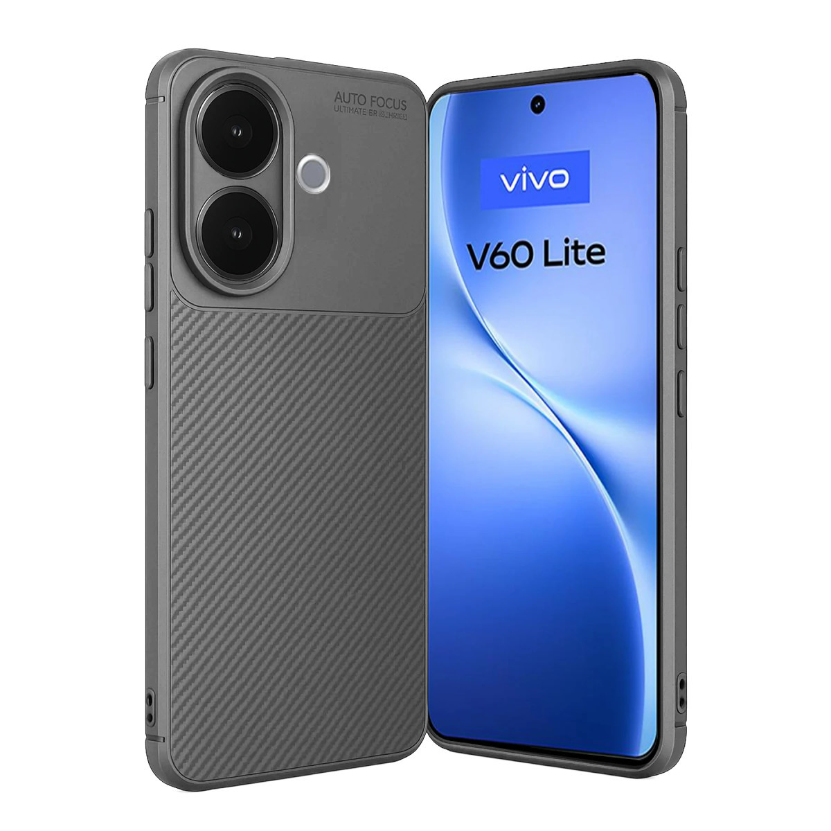 Newface Vivo V60 Lite Auto Focus Karbon Kapak - Gri — görsel 7