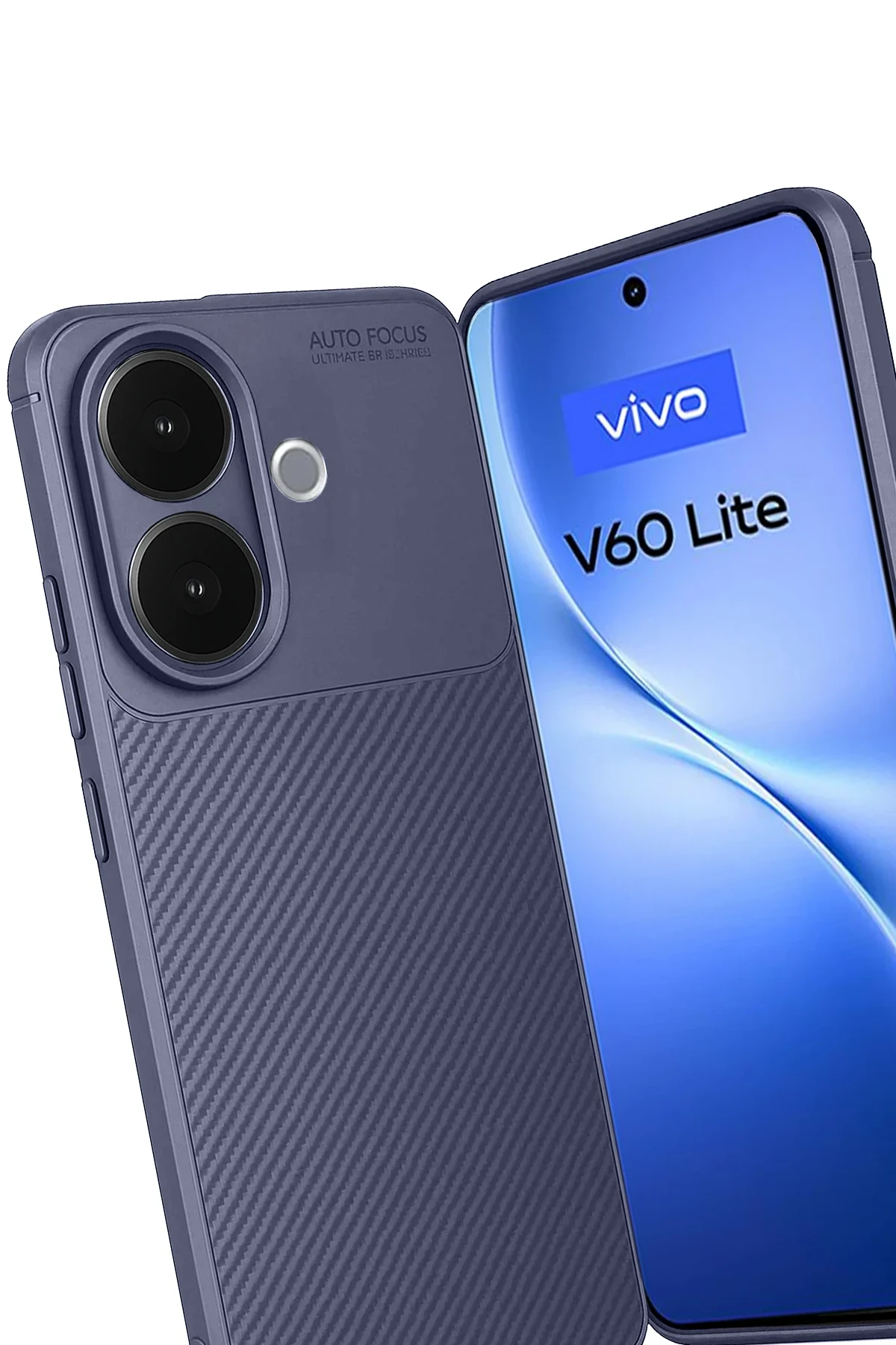 Newface Vivo V60 Lite Auto Focus Karbon Kapak - Lacivert