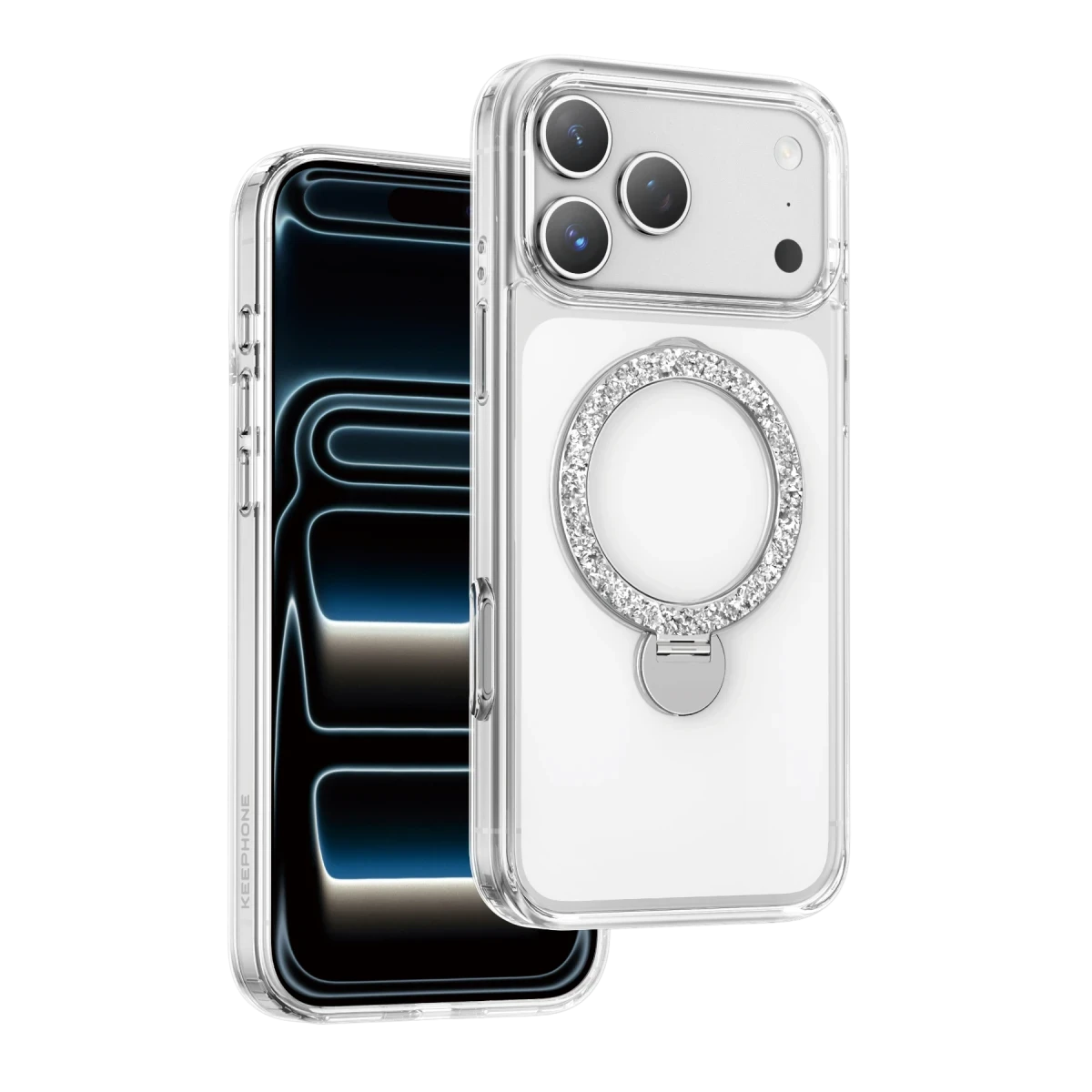 Crystal Taşlı 360 Magsafe Standlı Kapak