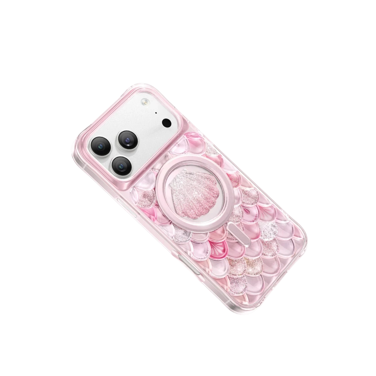 Keephone Apple iPhone 17 Pro Iceland Simli Magsafe Kapak - Pembe