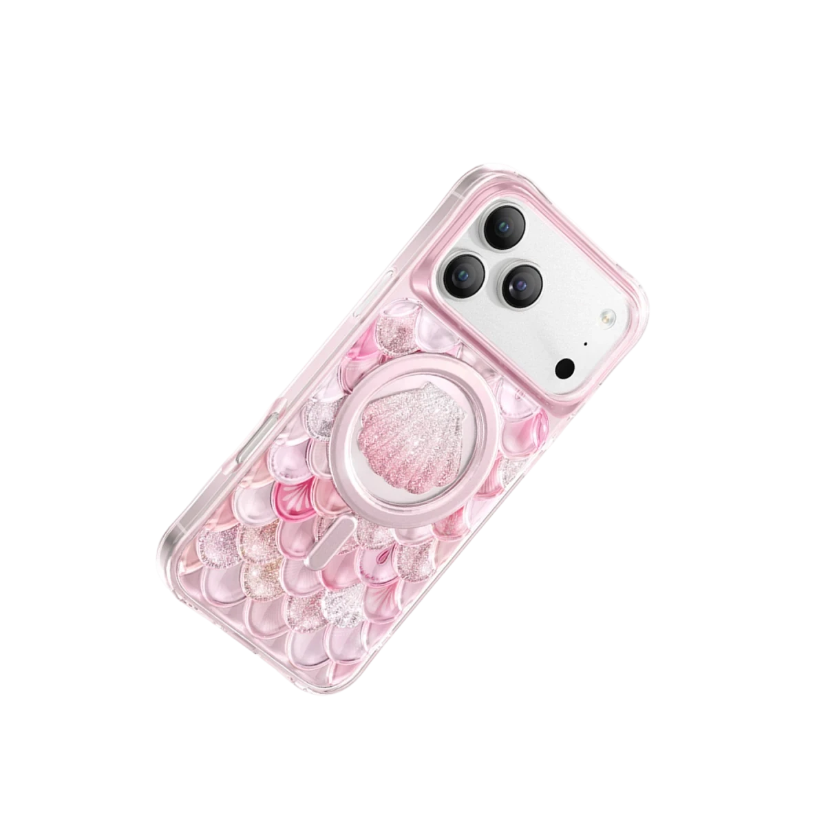 Keephone Apple iPhone 17 Pro Iceland Simli Magsafe Kapak - Pembe