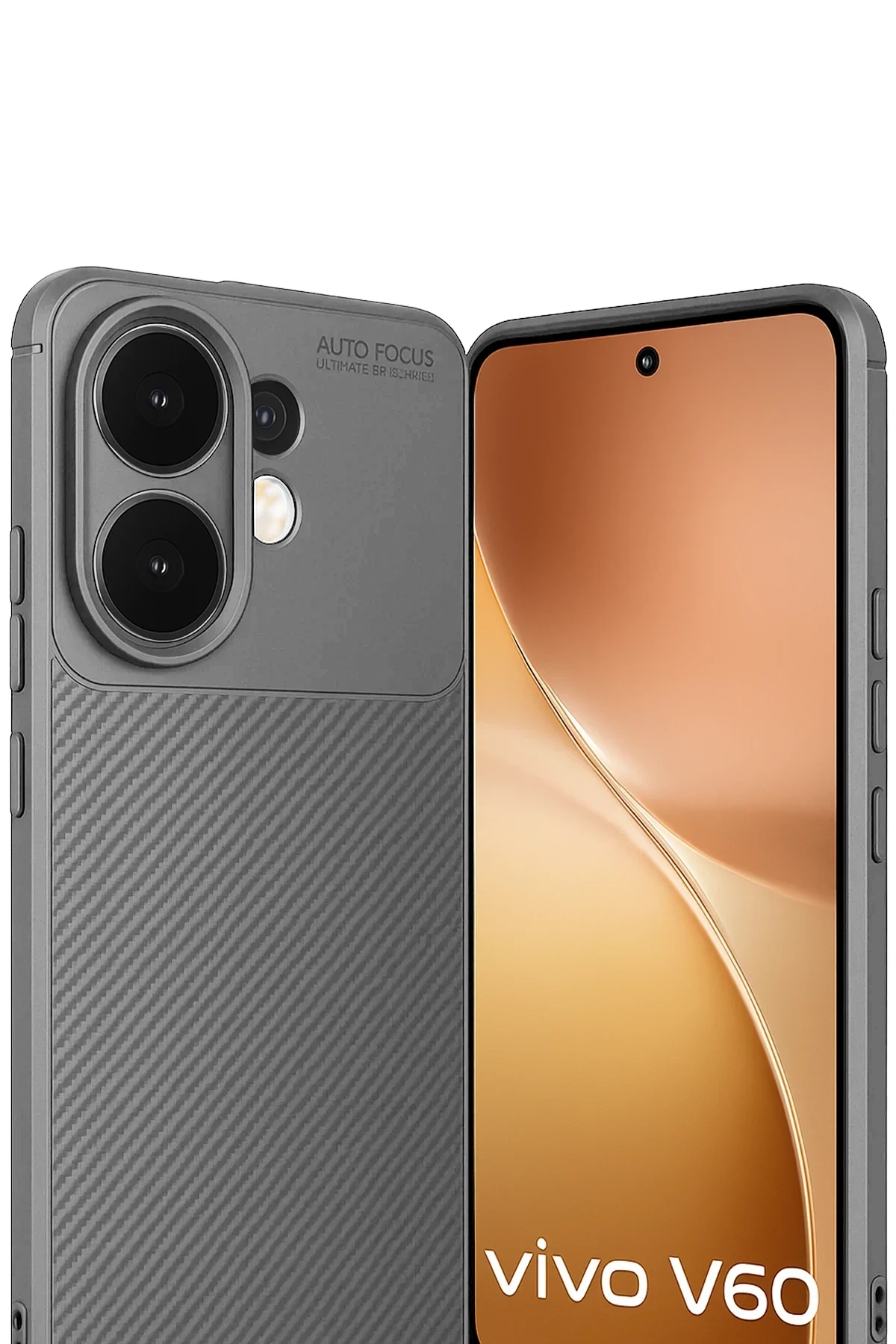Newface Vivo V60 5G Auto Focus Karbon Kapak - Gri