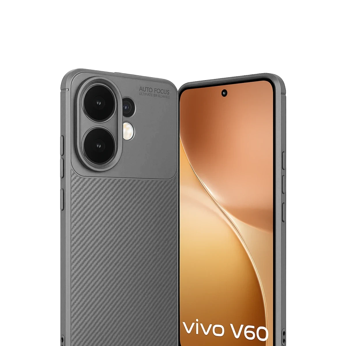 Newface Vivo V60 5G Auto Focus Karbon Kapak - Gri — görsel 5