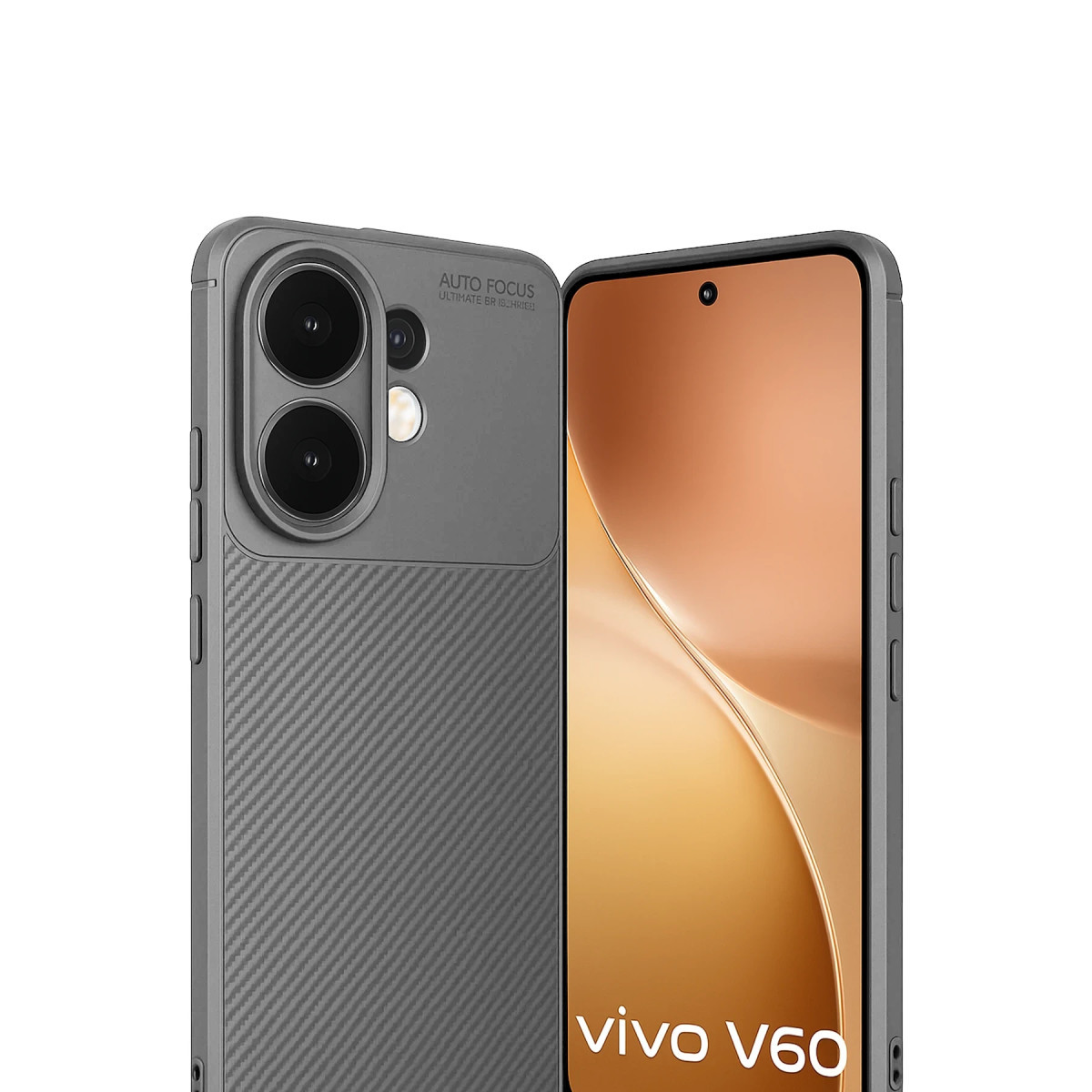 Newface Vivo V60 5G Auto Focus Karbon Kapak - Gri — görsel 8
