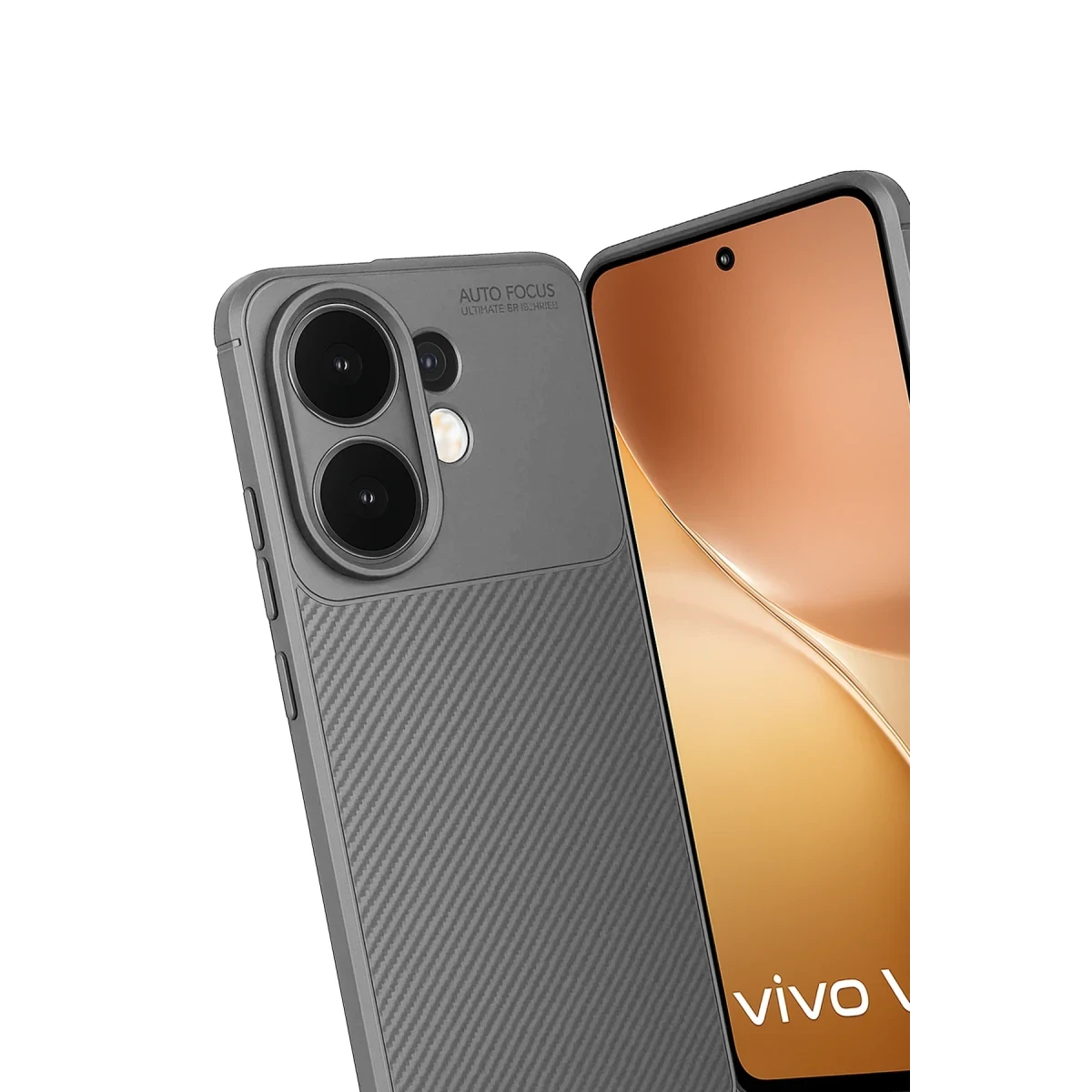 Newface Vivo V60 5G Auto Focus Karbon Kapak - Gri — görsel 6