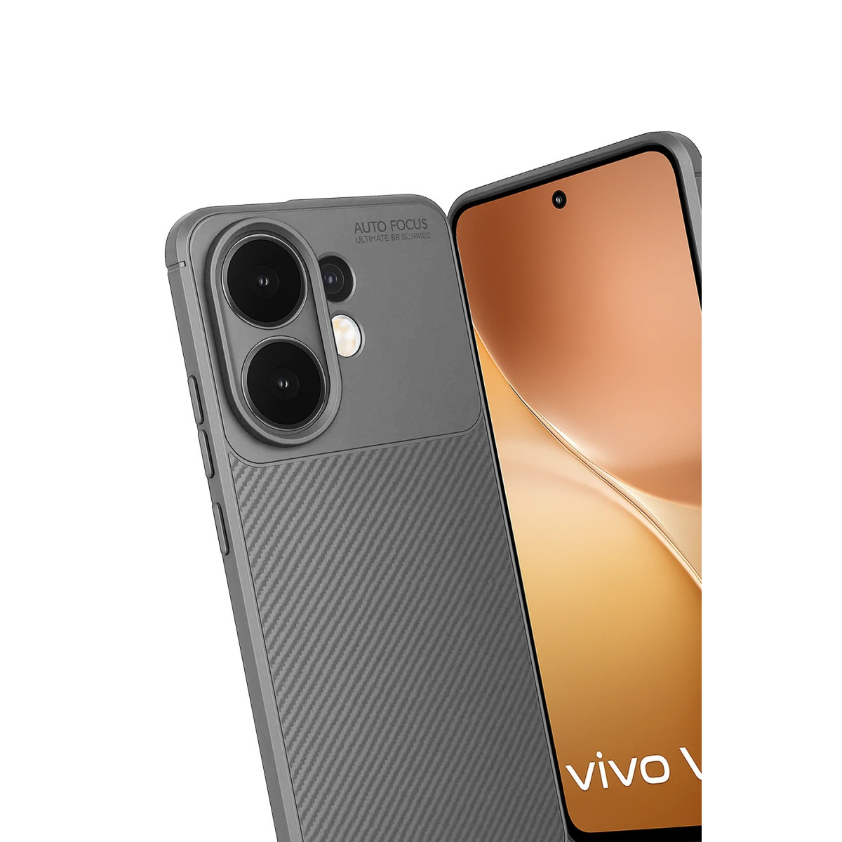 Newface Vivo V60 5G Auto Focus Karbon Kapak - Gri — görsel 9