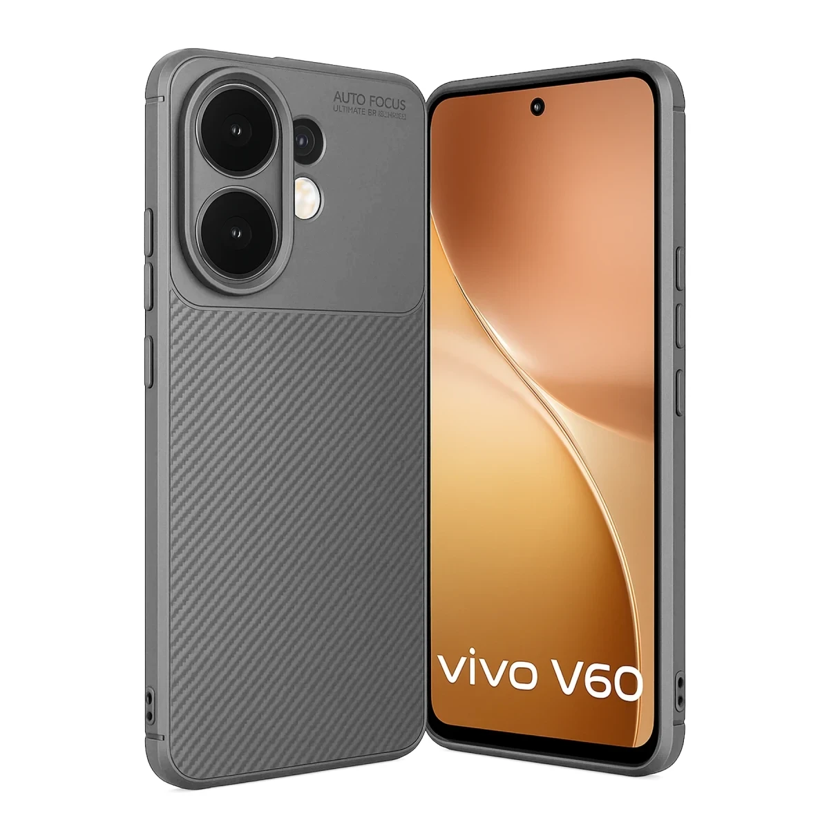 Newface Vivo V60 5G Auto Focus Karbon Kapak - Gri — görsel 4