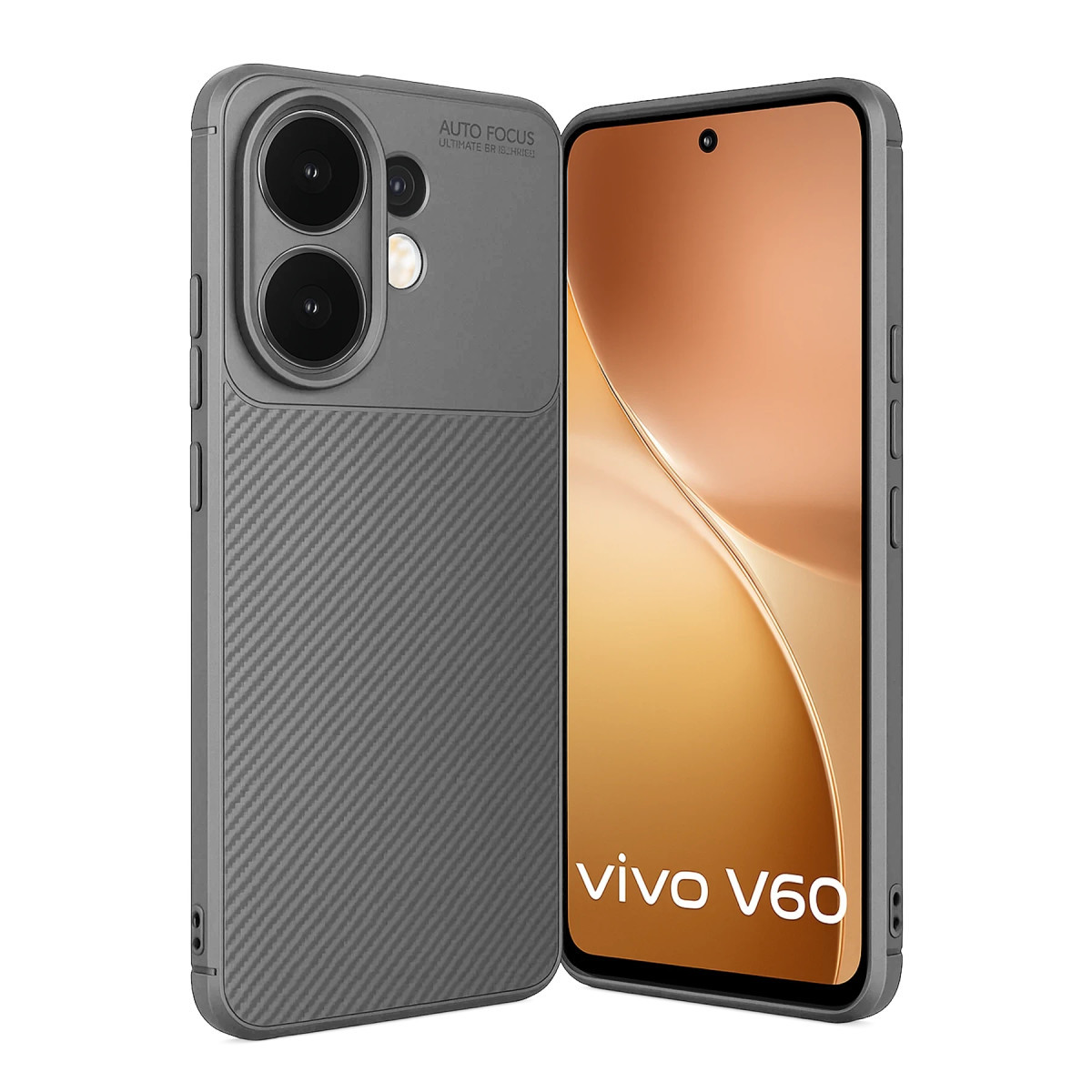 Newface Vivo V60 5G Auto Focus Karbon Kapak - Gri — görsel 7